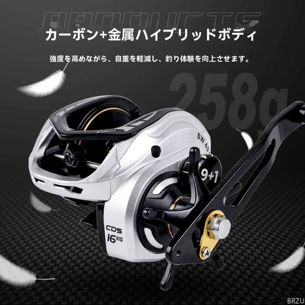 Wide Body, 16kg, 6+1 BB 6.3:1 Single Handle Fishing Reel with Magnetic Brake System, Suitable for Saltwater Fishing, Boat Fishing, Deep Line Cup Fishing, Long Range Casting, Offshore Throw