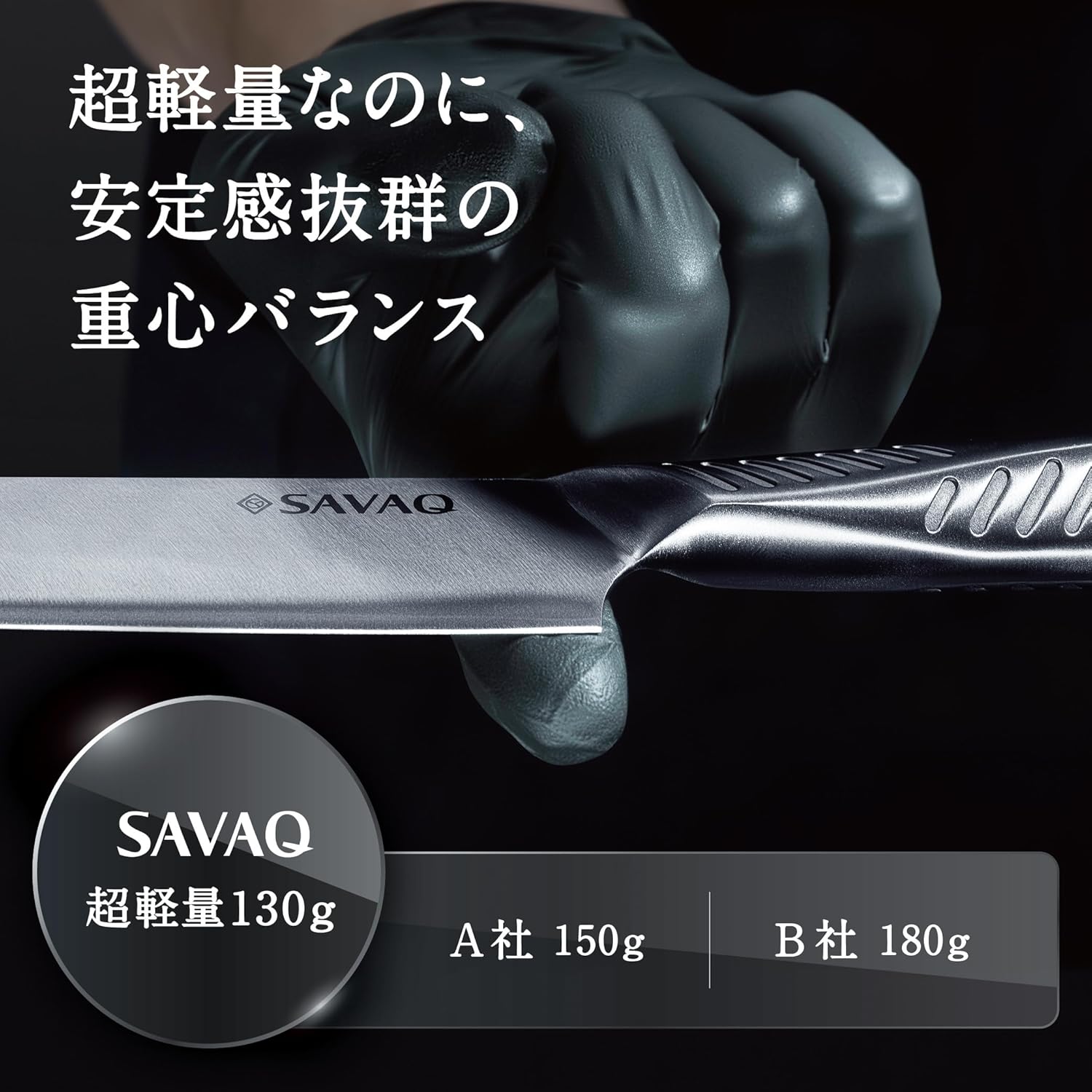Genuine Santoku Knife, All Stainless Steel, Lightweight, Dishwasher Safe, 7.3 inches (185 mm)