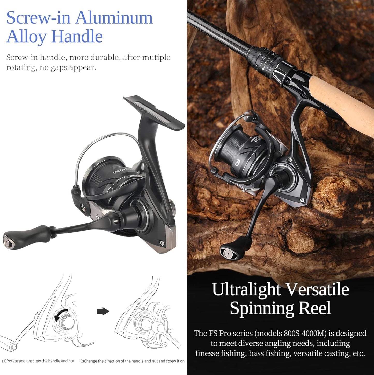 FRANCIS PRO Lightweight Metal Frame Reel by Francis Pro