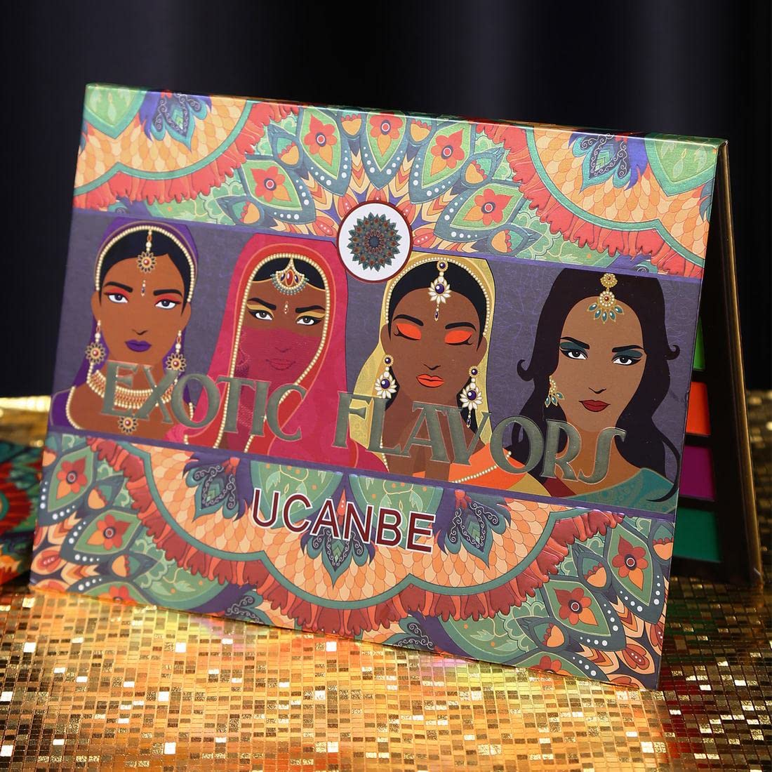 UCANBE EXOTIC FLAVORS - Paleta de maquillaje de sombra de ojos de neón – 48 colores de alta pigmentación – Juego de regalo de paleta de maquillaje de sombra de ojos con brillo mate arcoíris