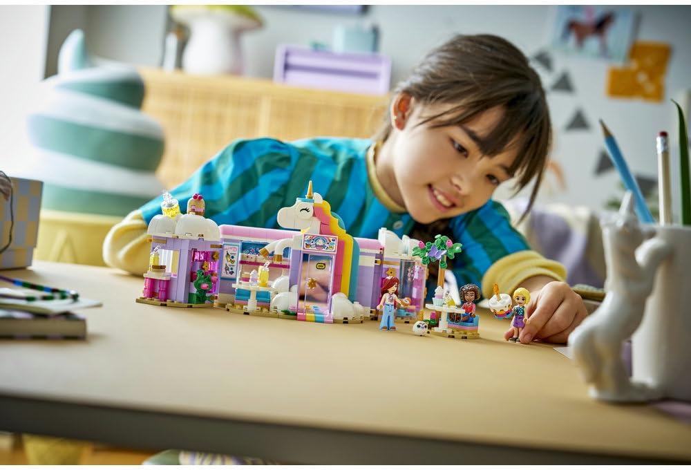 Lego 42684 Friends Unicorn Cafe Toy, Birthday Present, Block, Educational, Girls, Boys, Kids, 6, 7, 8, 9, Interior, Stylish, Pretend Play, Pretend Play