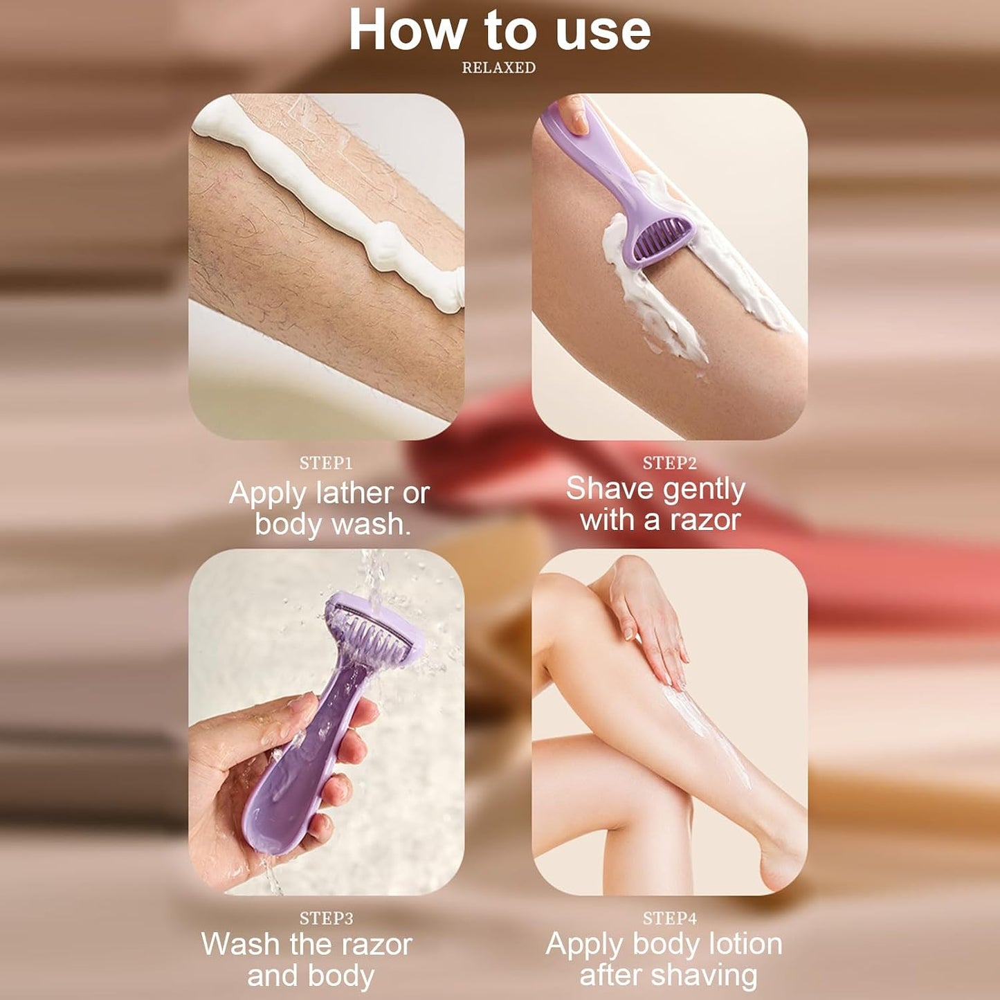 Razor for Women, Zero Sense Shaver Limbs Hair Armpit Hair Pubic Full Body Manual Hair Removal Shaver Portable Epilator Razor for Women - Bikini Trimmer | Body Hair Trimmer, Body Groomer, Body Shaver
