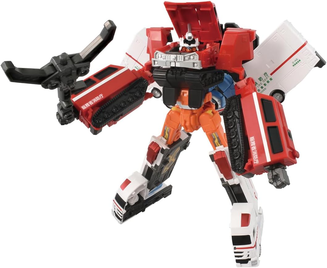 タカラトミー(TAKARA TOMY) トミカ ジョブレイバー TJBDX ハイパーレスキューブレイバー レッドサラマンダー＆スーパーアンビュランス DXセット ミニカー おもちゃ 3歳以上