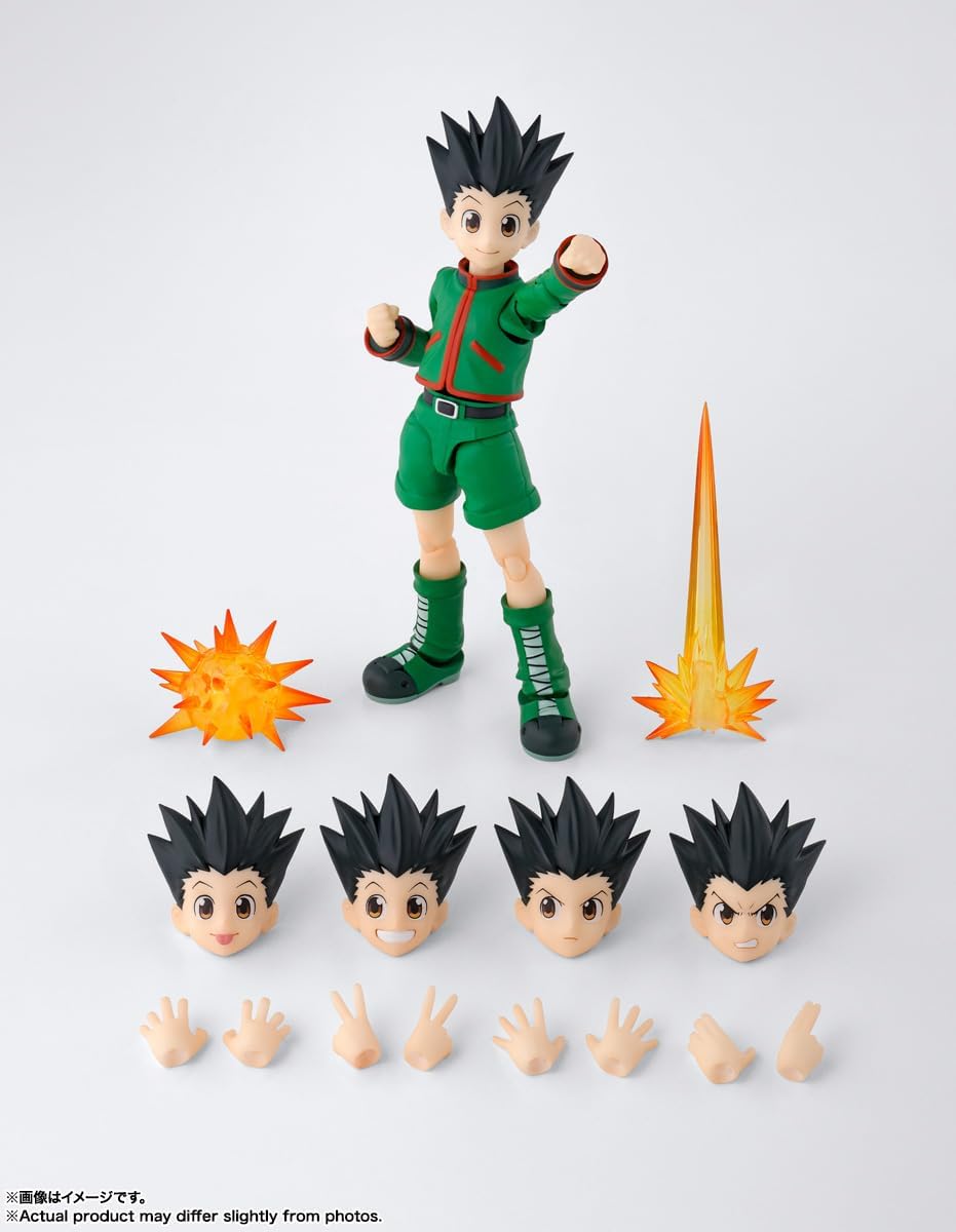 TAMASHII NATIONS S.H. Figuarts Hunter x Hunter Gon, Approx. 5.3 inches (135 mm), PVC & ABS, Pre-painted Action Figure