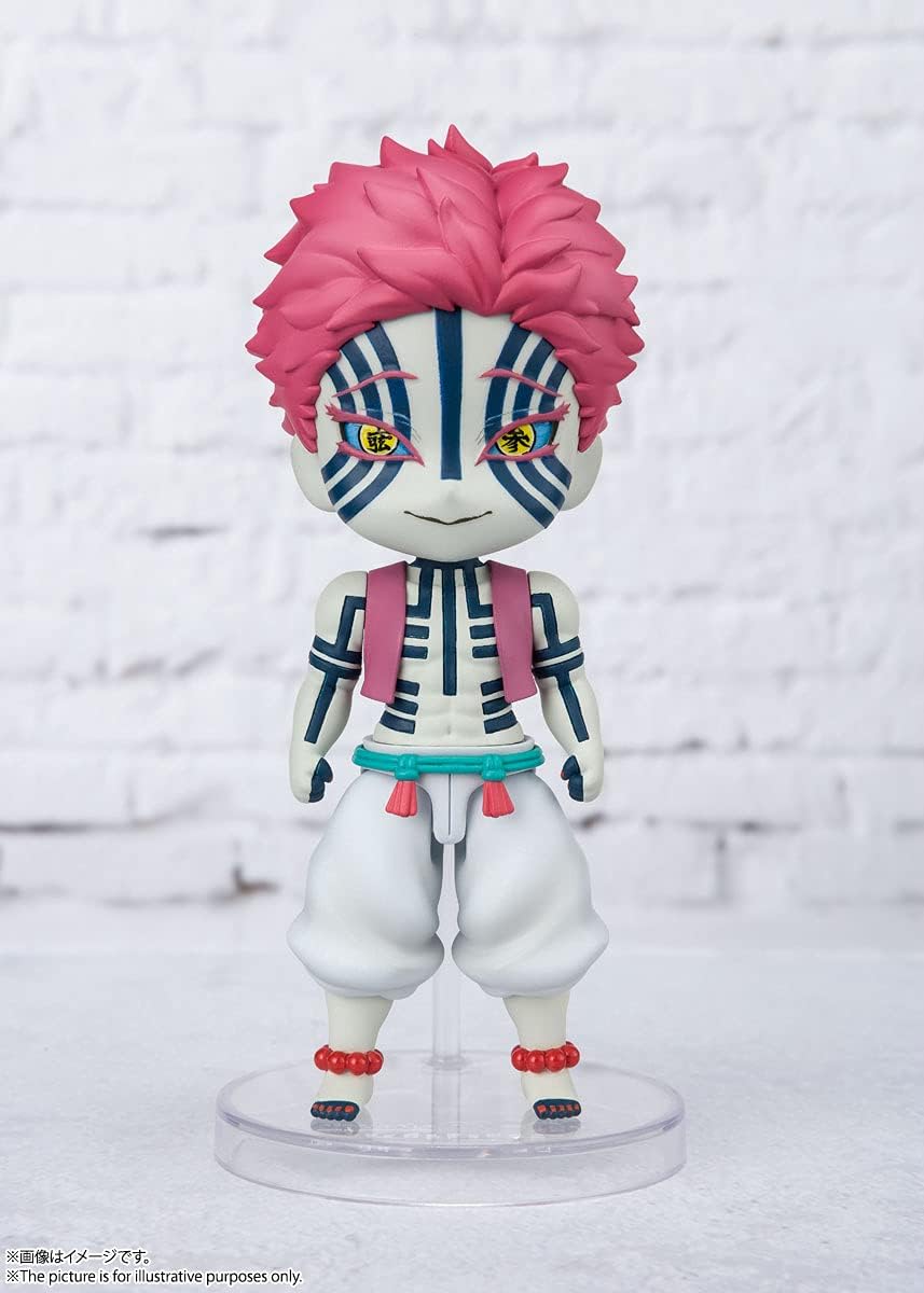 TAMASHII NATIONS Figuarts Mini Demon Slayer Akaza Mini Figure, Approx. 3.5 inches (90 mm), PVC/ABS, Painted Action Figure