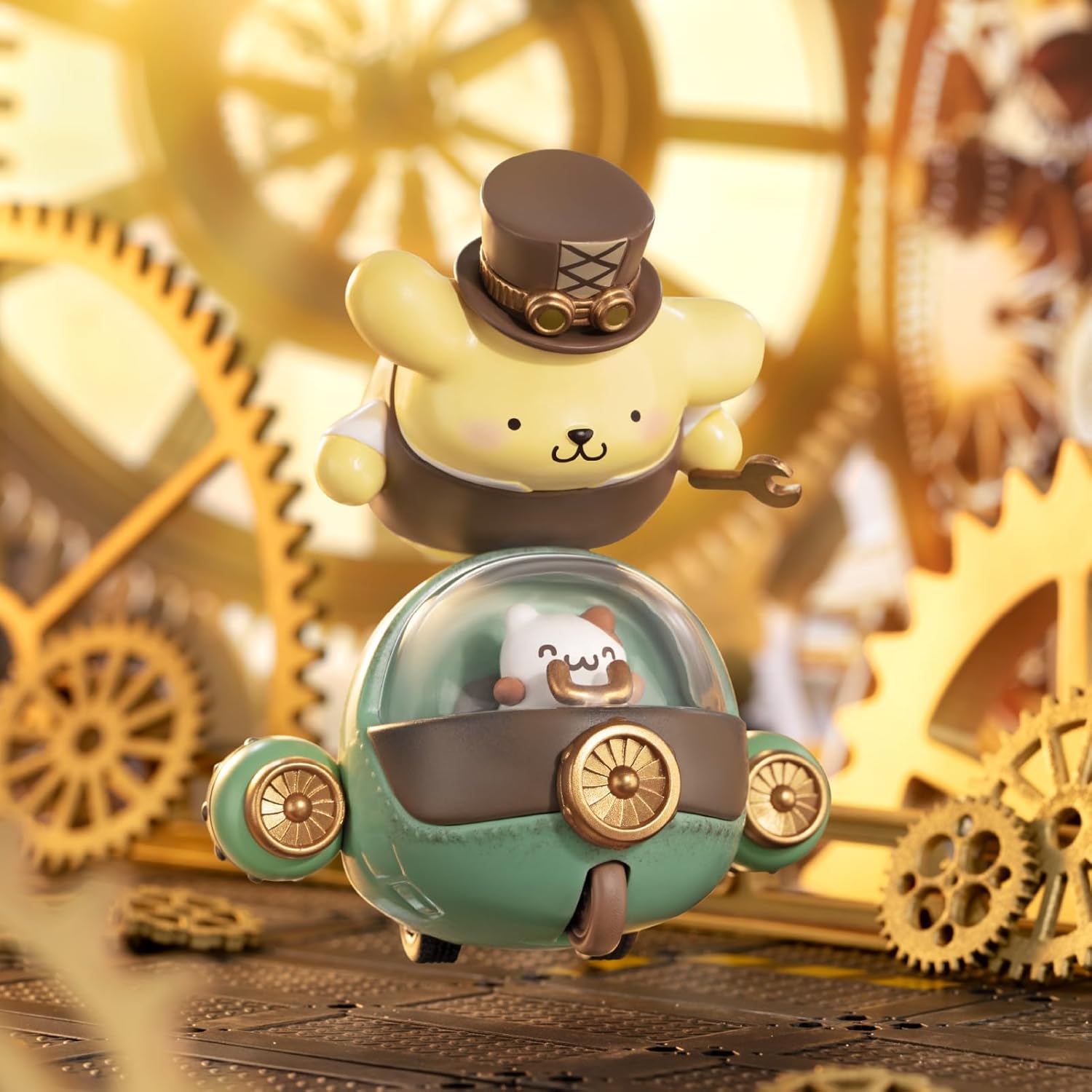 TOP TOY Sanrio Characters Steampunk Series [1 Piece] Plush Toy Blind Box Figure Soft Vinyl PVC Premium Toy Birthday Present for Chromi Character Collectors