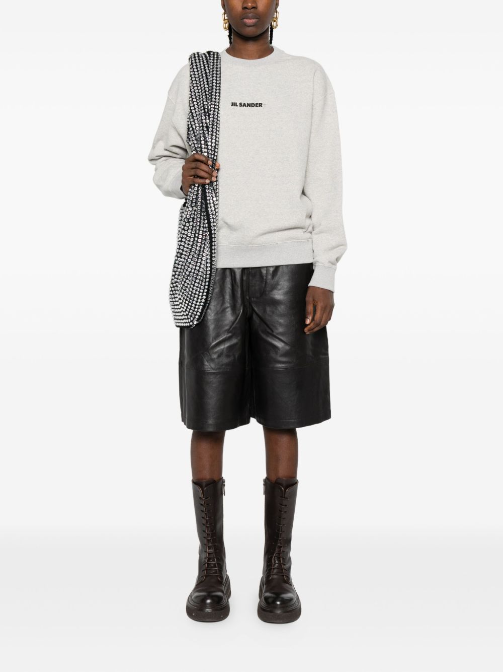 Jil Jil Sander Plus Logo Cotton Crewneck Sweatshirt - Image 8