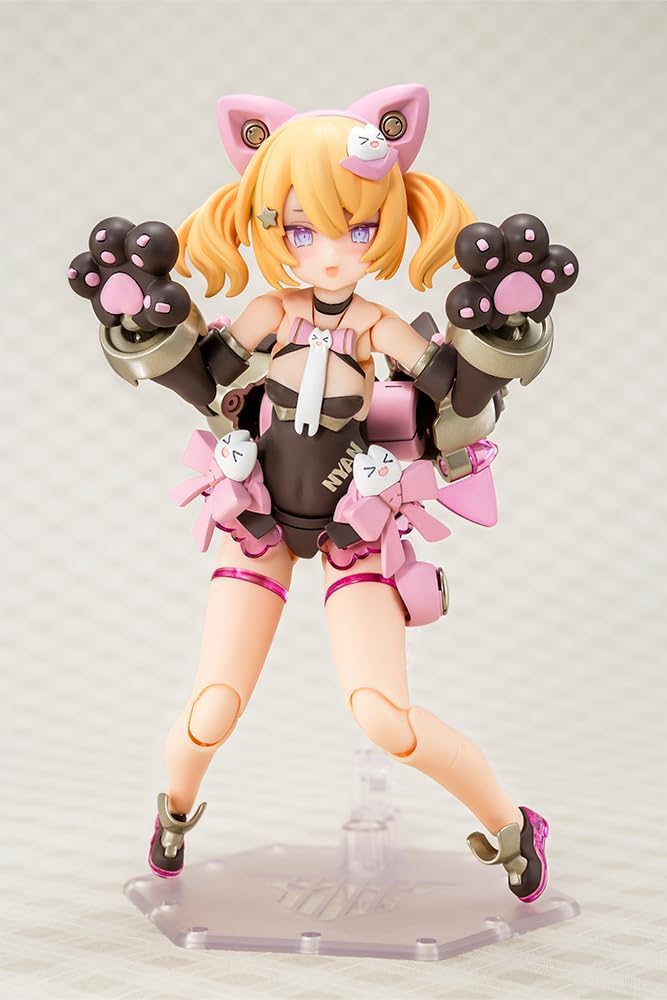 Kotobukiya Megami Device PUNI☆MOFU Black Mao Total Height Approx. 5.3 inches (135 mm), 1/1 Scale Plastic Model