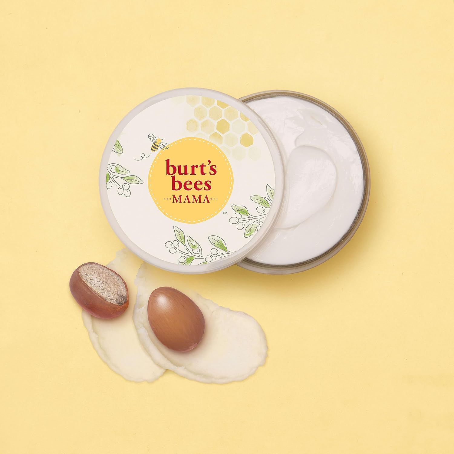Crema Burt's Bees Mama Belly Butter para marcas de estiramiento durante el embarazo, masajea el cuerpo y reduce la apariencia de cicatrices, cuidado prenatal y postnatal de la piel del vientre