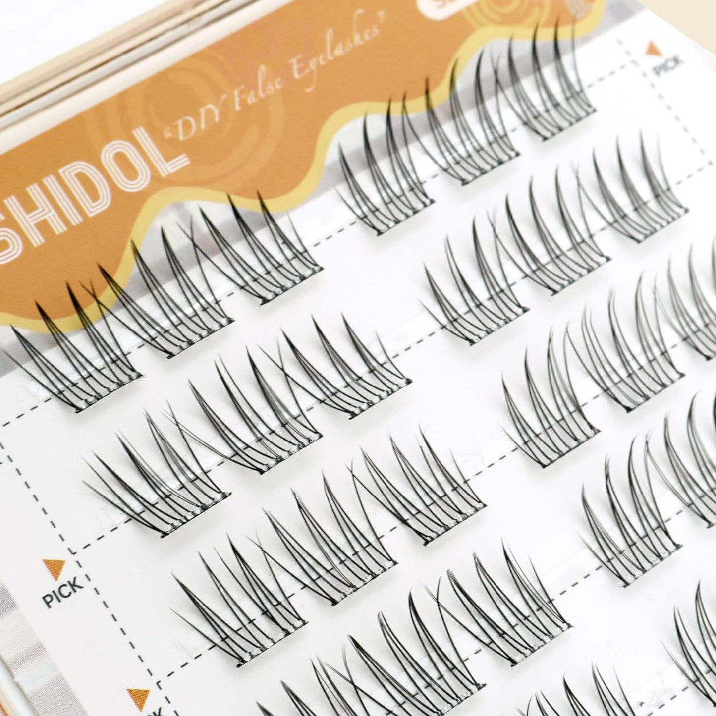 LASHIDOL Partial False Eyelashes, No Glue Needed, Instant Pita Eyelashes, For Parts, False Eyelashes, Glued Lashes, Glued Eyelashes, Glued Eyelashes, Segmented Self Adhesive Eyelashes, Natural,
