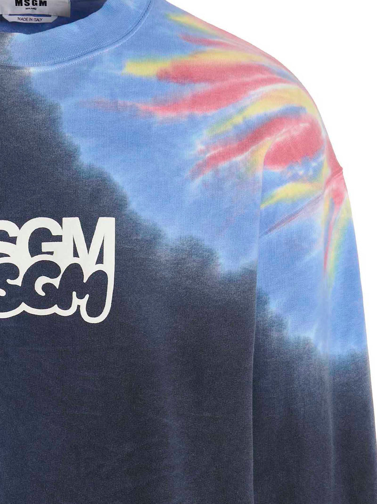 Msgm Burro StudioによるMSGMロゴプリントタイ染料スウェットシャツ - Image 8