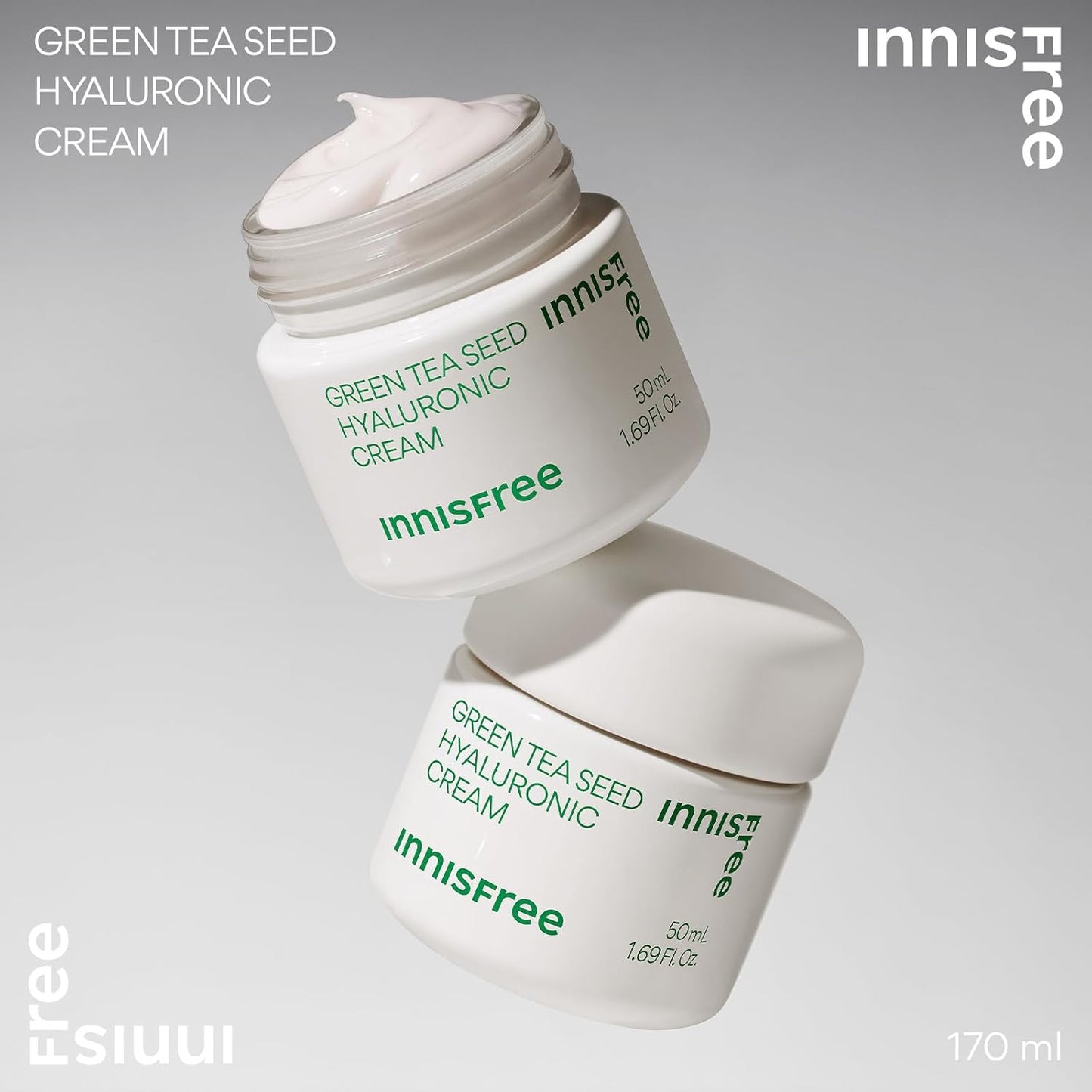 innisfree Green Tea Seed Hyaluronic Cream 50ml - Genuine Moisturizing Moisture Oily Dry Skin Mixed Skin Dry Korean Cosmetics