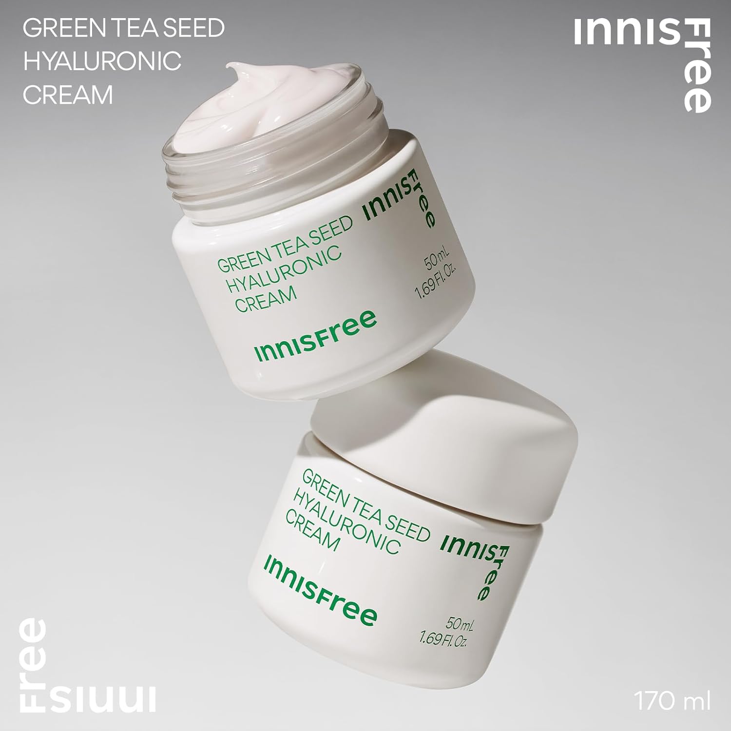 innisfree Green Tea Seed Hyaluronic Cream 50ml - Genuine Moisturizing Moisture Oily Dry Skin Mixed Skin Dry Korean Cosmetics