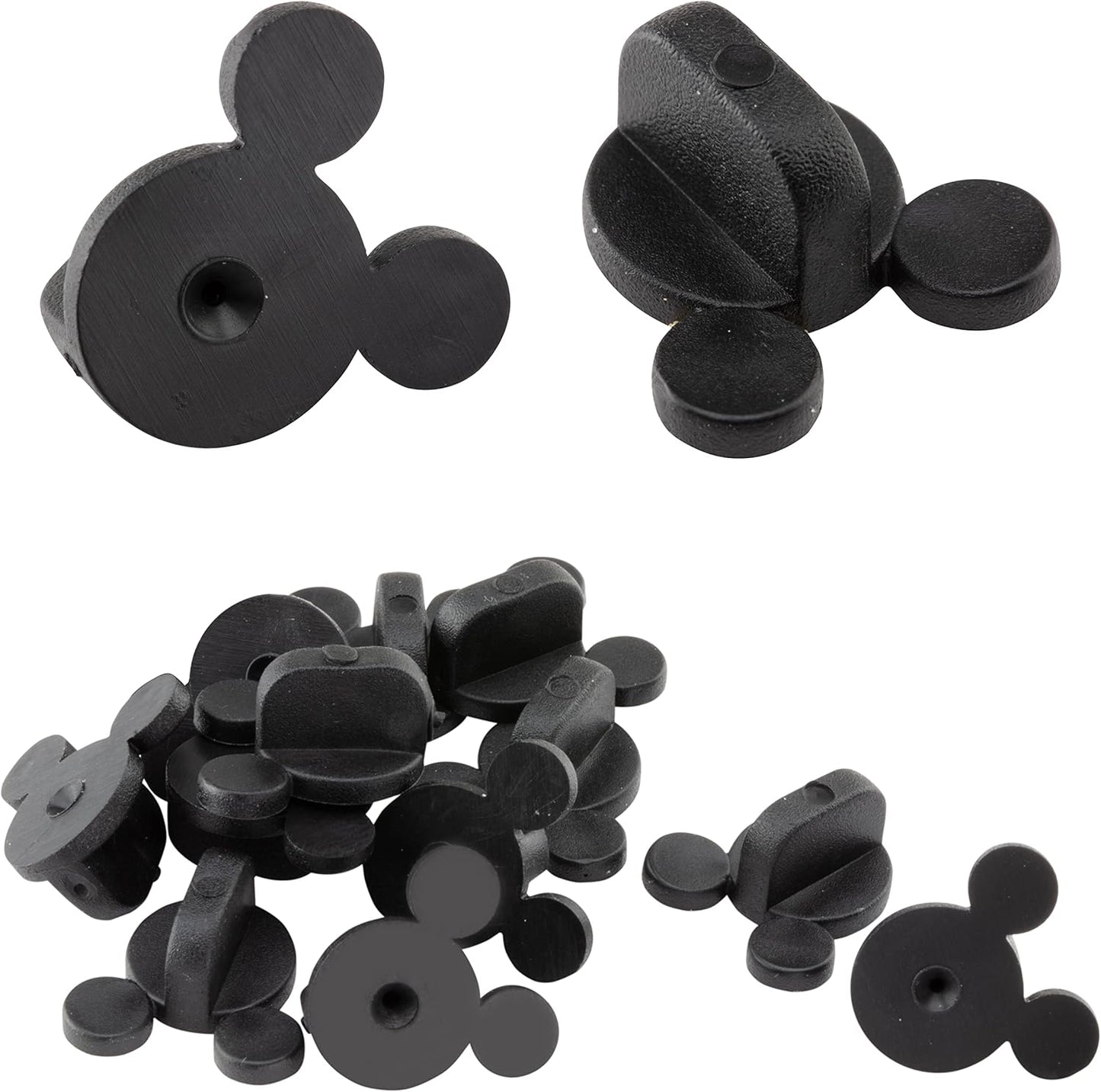 SCS Direct Orejas de ratón de goma de PVC (12 piezas) compatibles con Mickey Mouse, Disney, mantén tus pines favoritos seguros a tu ropa, guardianes y pinback