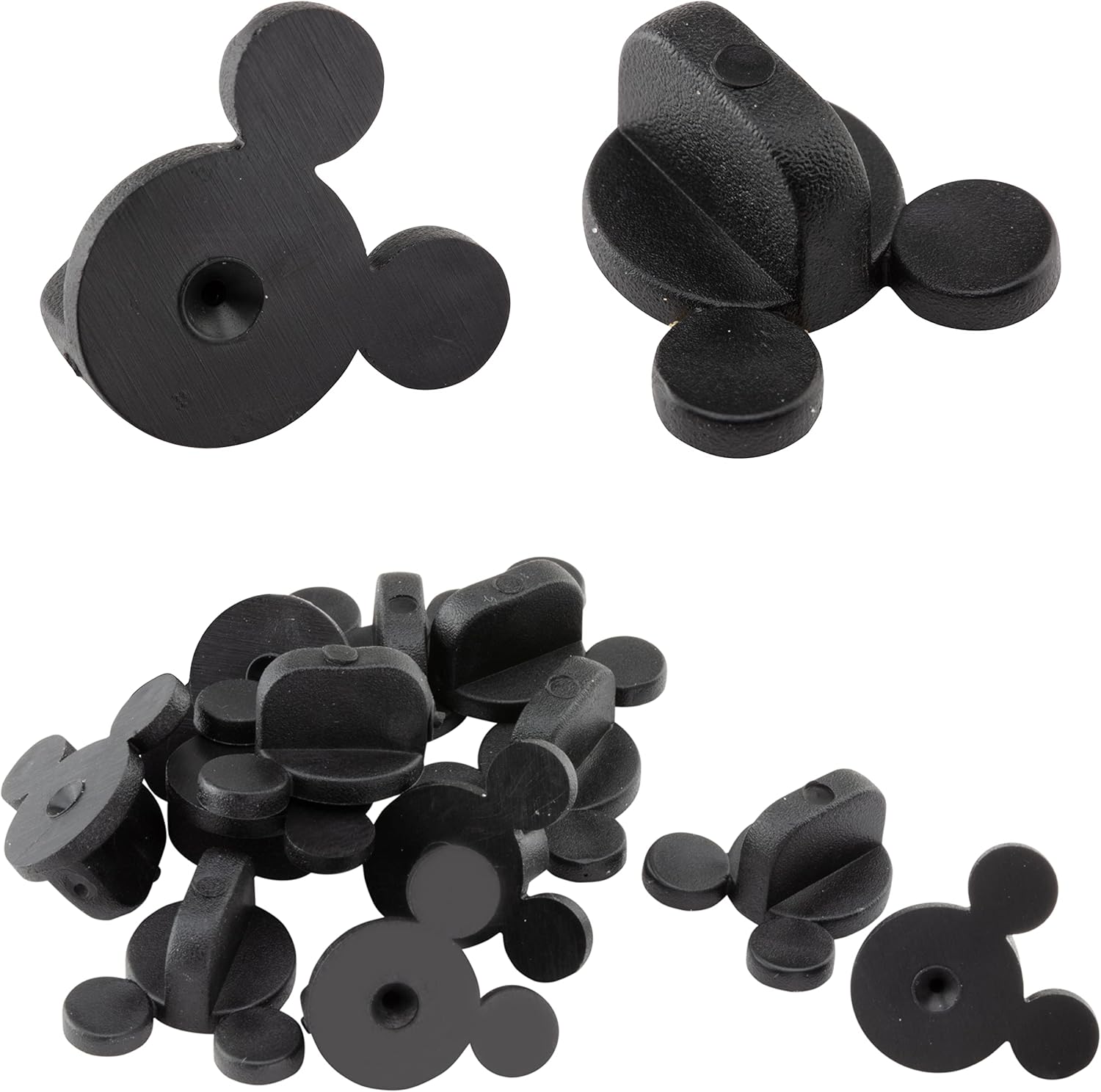 SCS Direct Orejas de ratón de goma de PVC (12 piezas) compatibles con Mickey Mouse, Disney, mantén tus pines favoritos seguros a tu ropa, guardianes y pinback