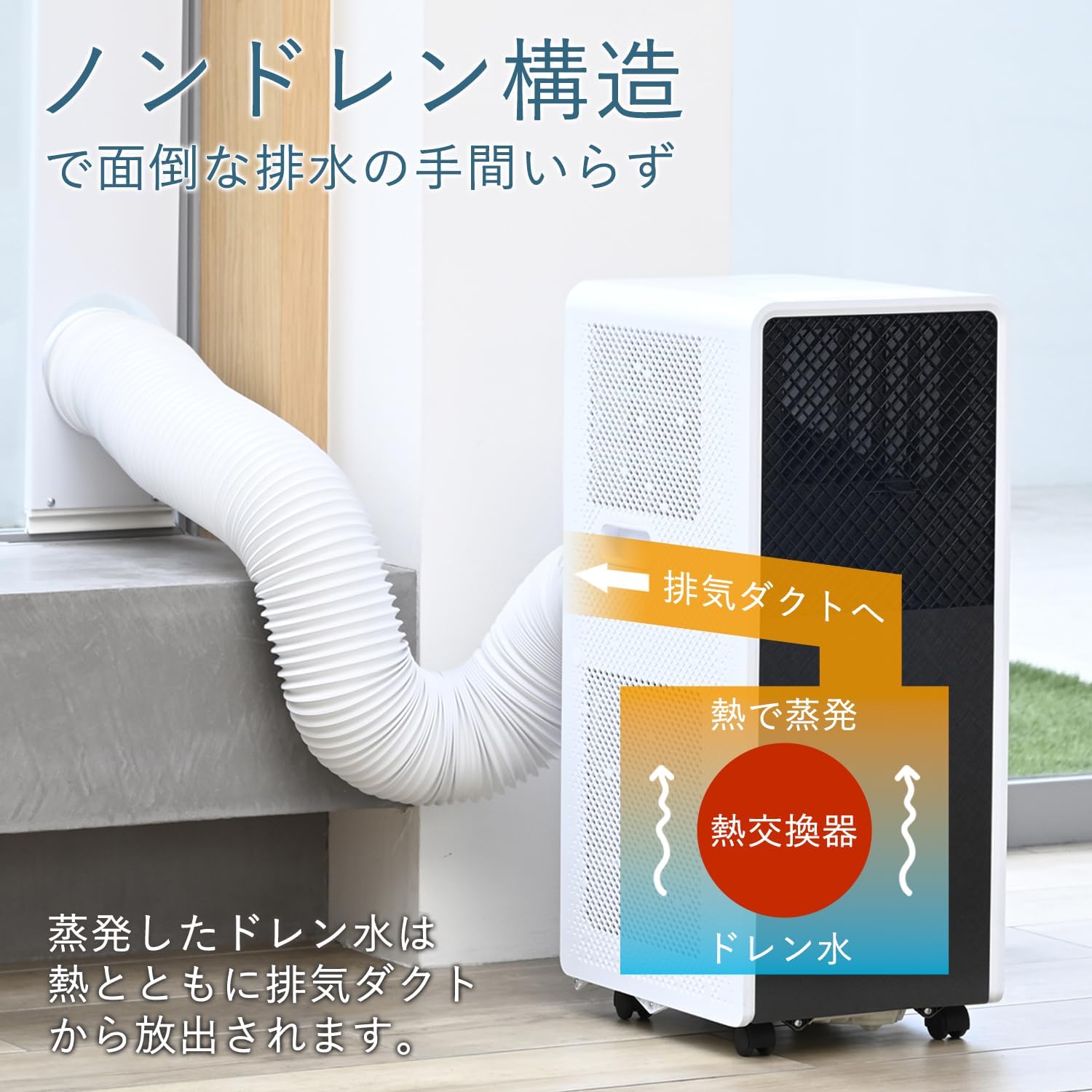 【Exclusive】【No Installation Required】 [Yamazen] Spot Cooler Portable Cooler for Home Use ~9 Tatami Mats (Cooling/Dehumidification/Air Circulation) Dehumidification Capacity 19L Airflow 2