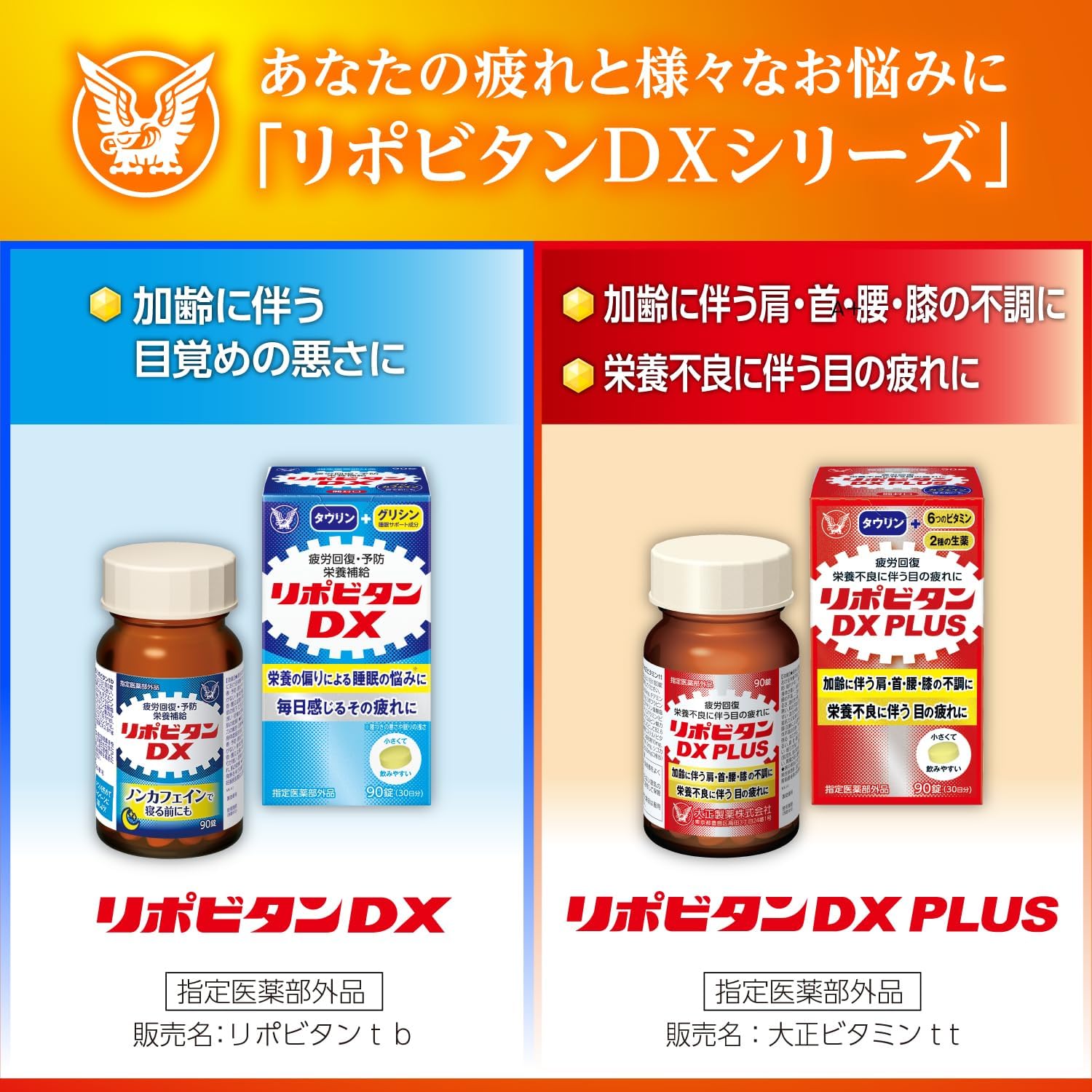 【Specified Medical Device】 Lipovitan DX Pouch Type [Taurine, Vitamin B Complex, Vitamin C, Carnitine Chloride, Glycine, Sanyaku Extract, Shiitake Extract] 30 Tablets Taisho Pharmaceutical