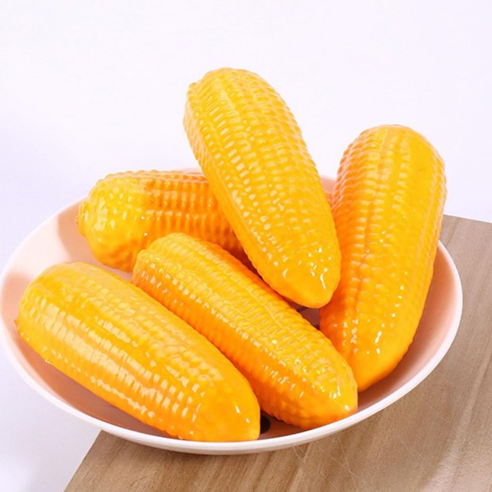 TOYMYTOY Vegetable Model Corn Food Sample Vegetable Decoration Vegetable Object Figurine Samples Toy Props DIY Decoration Model Set of 6