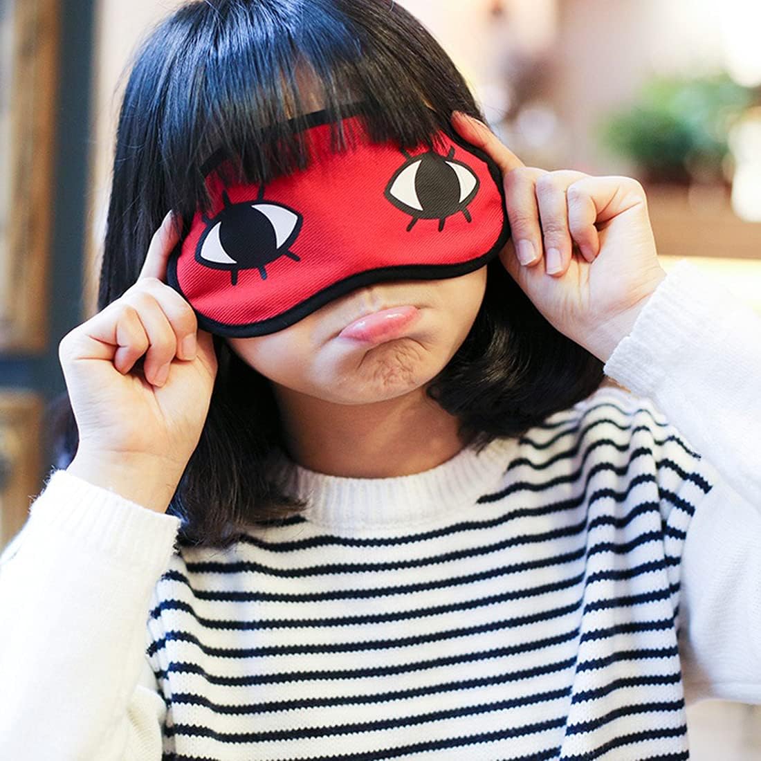 Yiteng Sleep Mask Gintama Okita Sougo Style Eye Mask Costume Accessory Unisex One Size