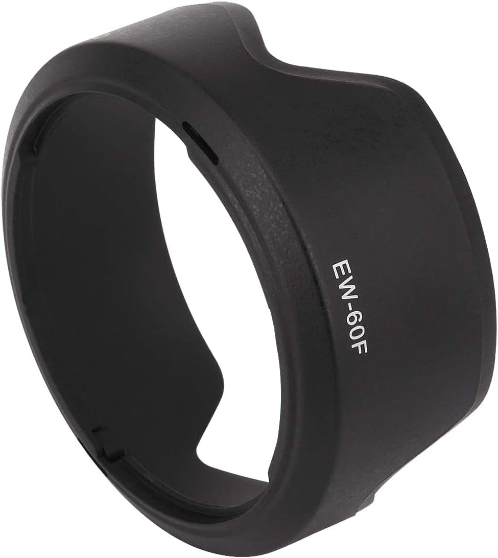 NinoLite 2 Pack EW-60F, EF-M18-150mm F3.5-6.3 IS STM Compatible Lens Hood + UV Filter 55mm / Can Be Attached to Filters and Lens Caps with Attached On, Black