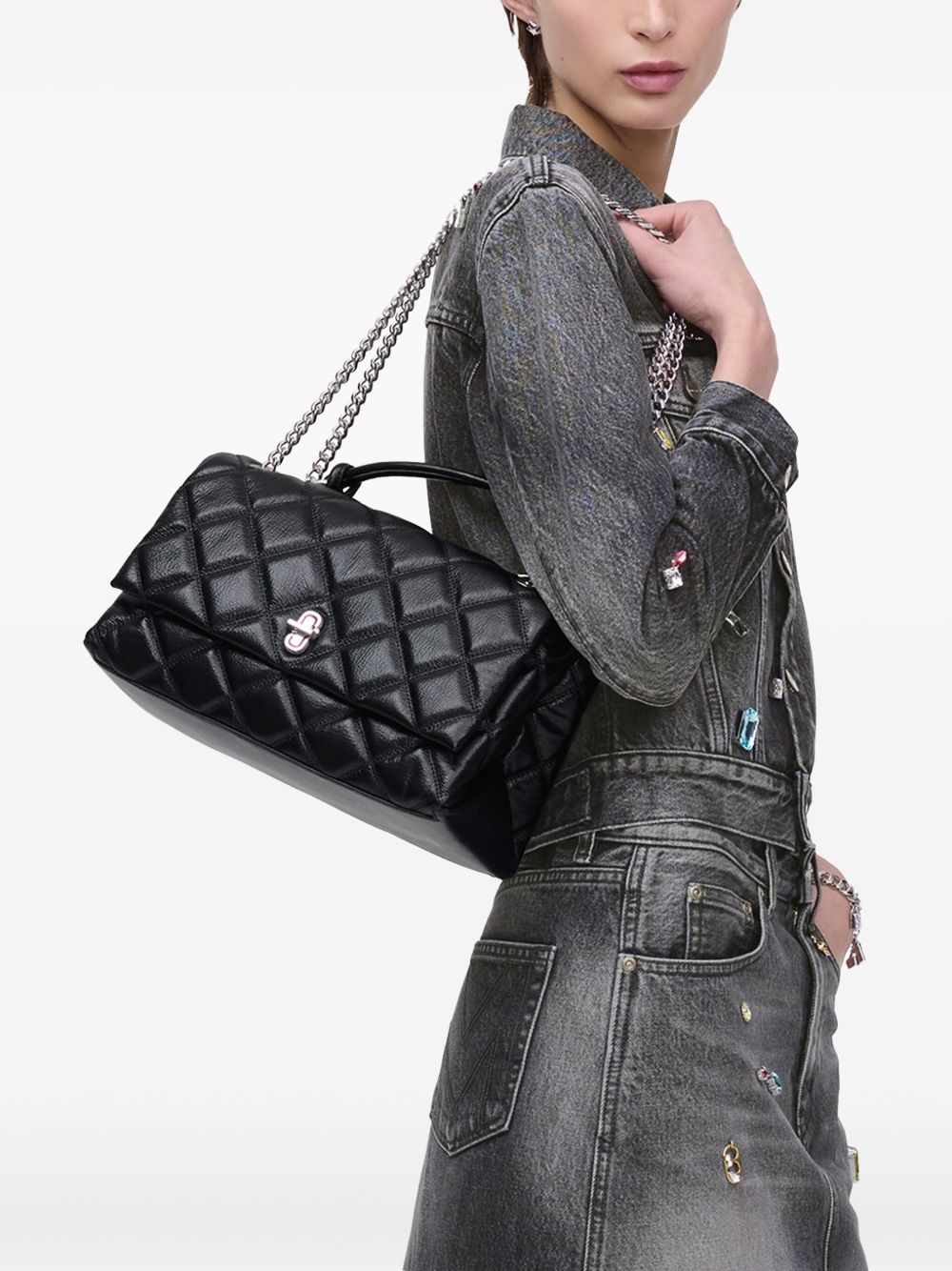Marc マークジェイコブスデュアルチェーンリューターショルダーバッグ - Image 8