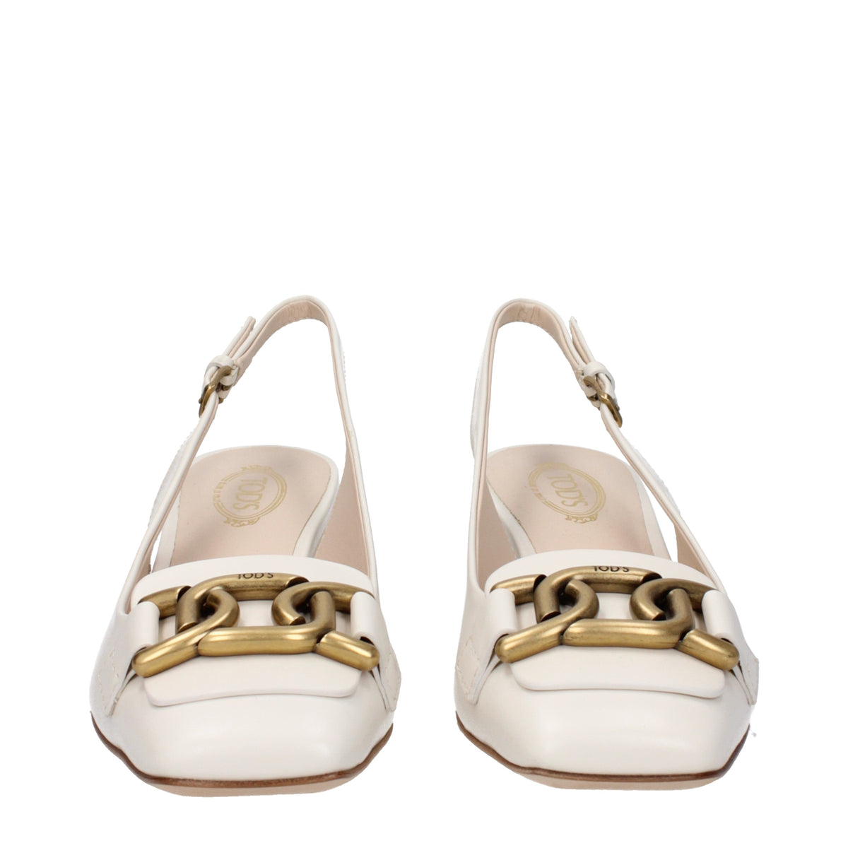 Tods トッド 'S サンダル女性 'S 革の白/ムース - Image 8