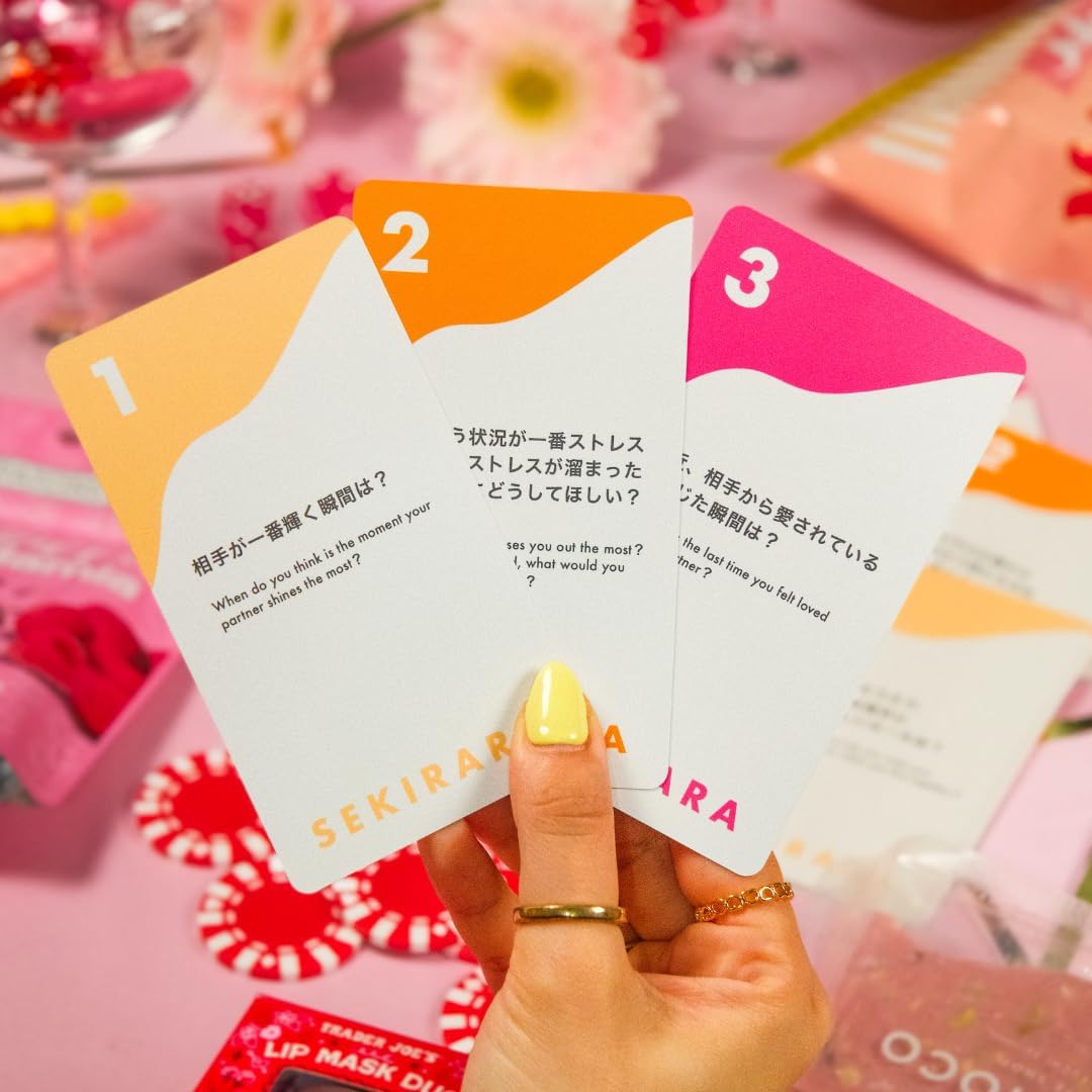 Sekirara Card Card Game Toy Romance Couple Date Gift Present Travel Wedding Anniversary Bilingual Japanese-English 50 Cards Adult Sekirara Card Couple