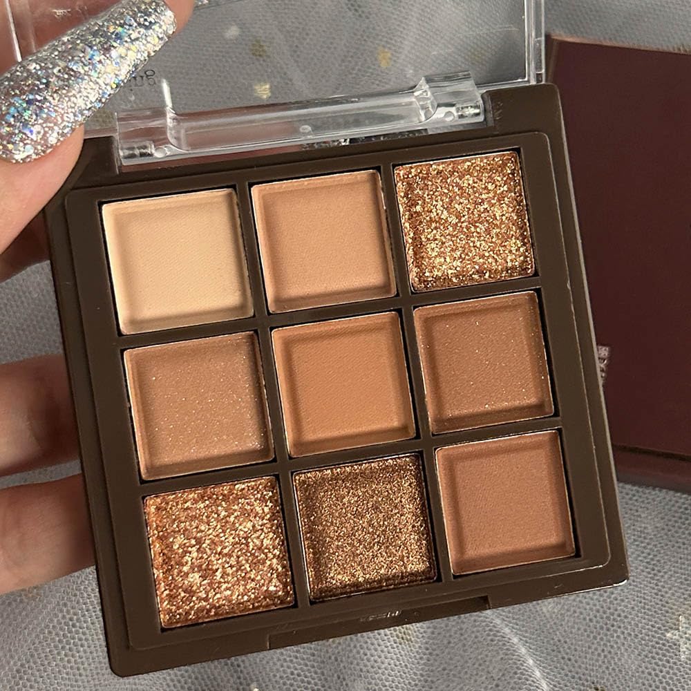 CAKAILA Brown Eyeshadow Palette-Neutral Nude Brown Smokey Eye Shadow Palette,Rose Gold Bronze Naked Cream Eyeshadow Palette Makeup,Natural Eyeshadow for Eyes Long Lasting Naturing-Looking