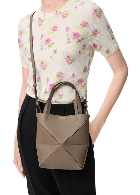 LOEWE Mini Puzzle Fold tote in soft grained calfskin - Image 8