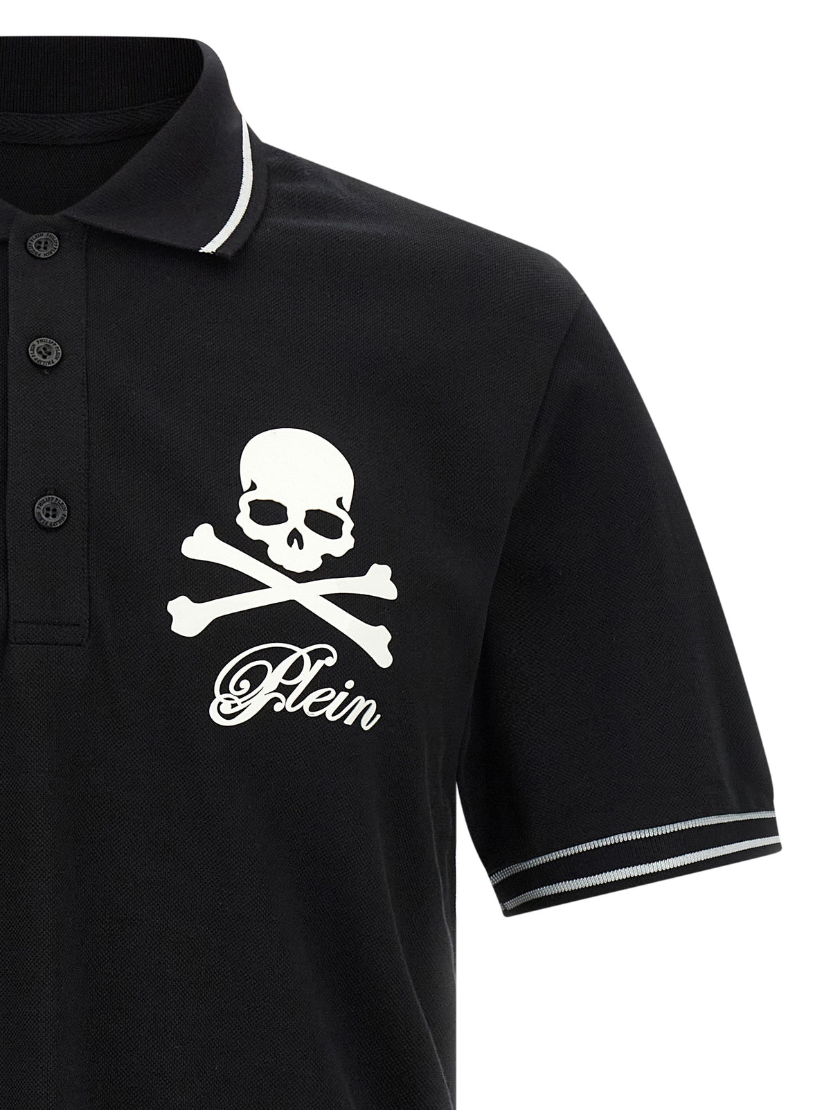 Philipp Philipp Plein 'Skull＆Bones' Polo Shirt - Image 8