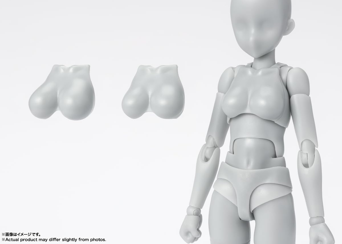 S.H. Figuarts Body-chan School Life Edition DX Set (Gray Color Ver.) Approx. 5.1 inches (130 mm), PVC & ABS Action Figure
