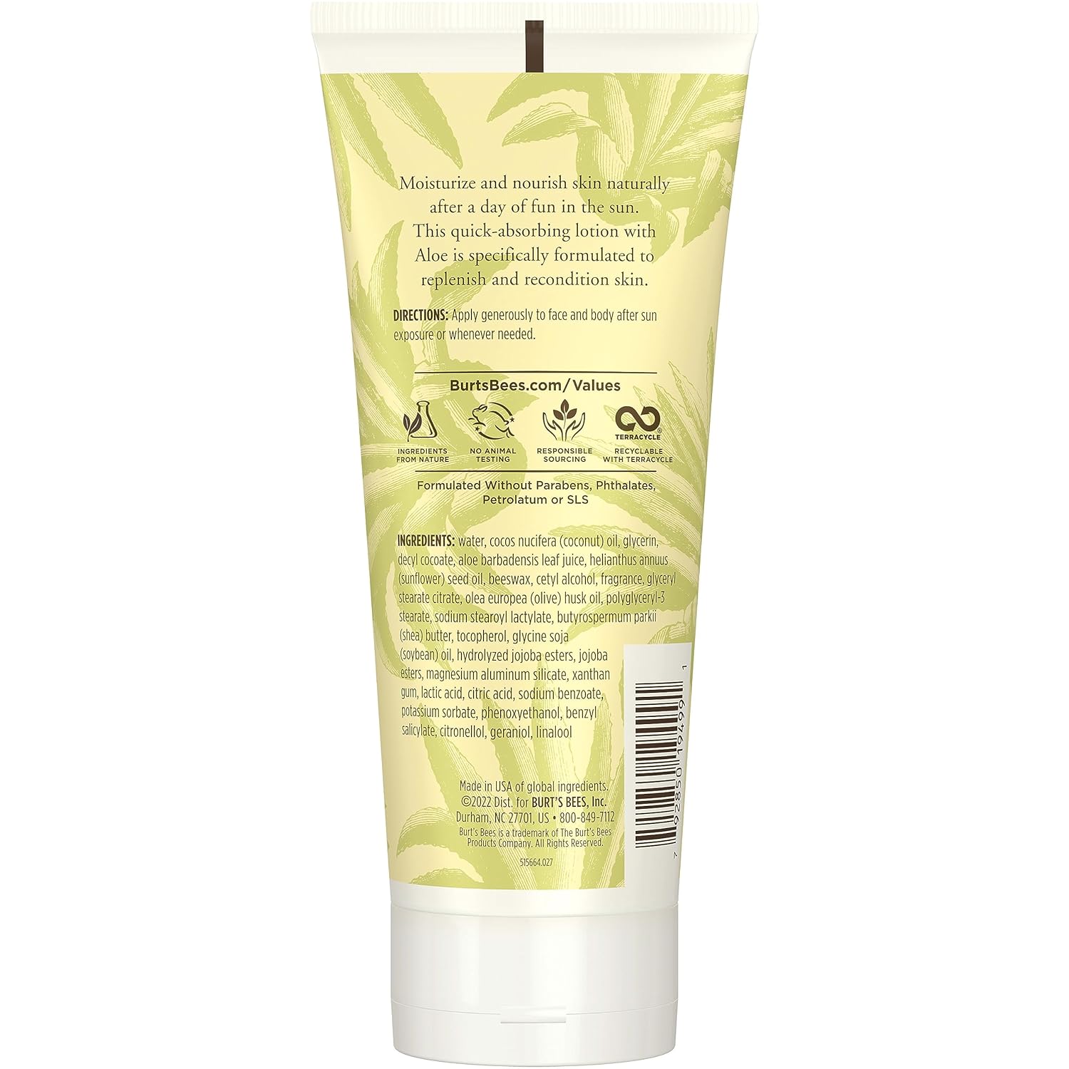 Calmante para después del sol con aloe y tilo, 6 onzas, Burt's Bees , Un solo color