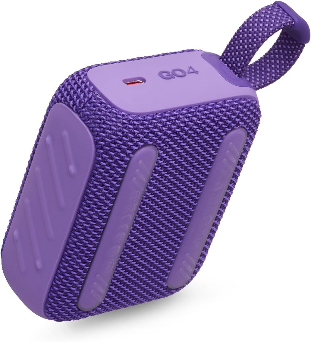 JBL GO 4 Portable Bluetooth Speaker IP67 Waterproof Dustproof Compact Lightweight Outdoor Auracast 45mm Driver (Purple)
