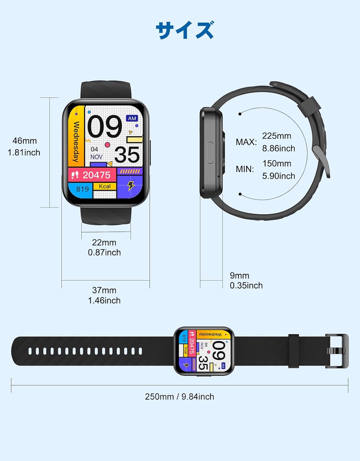 RUIMEN Smartwatch, iPhone and Android Compatible, with Call Function, 1.85-inch Large Screen, for Women, 100+ Sports Modes, Games, Women’s Menstrual Cycle Management, Sleep Monitor, Gmail/Incoming
