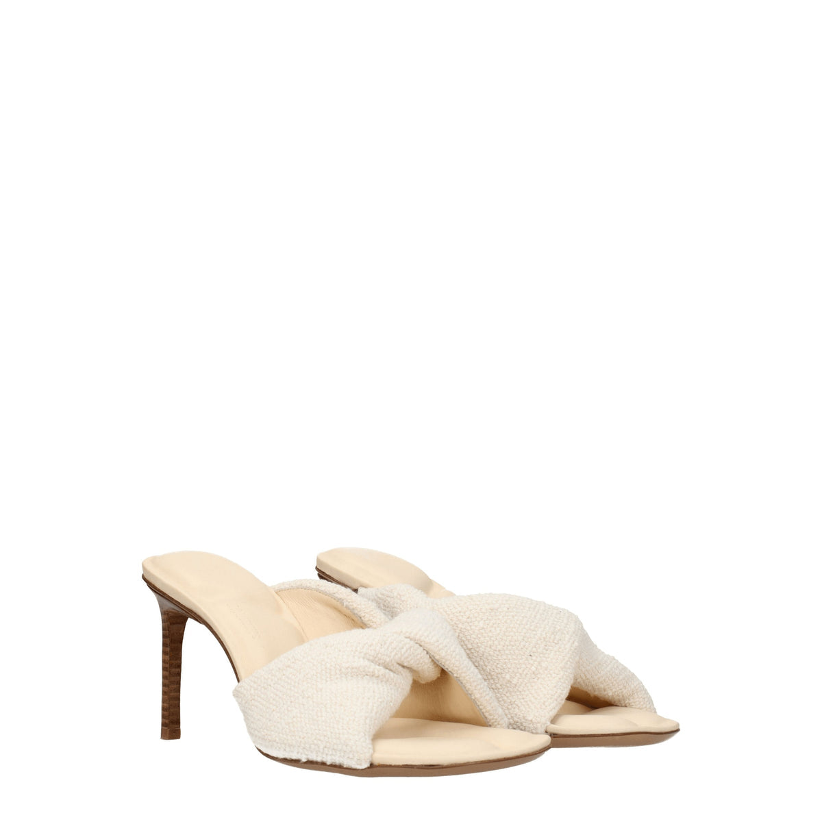 Jacquemus Jacquemus Sandali Donna Tessuto Beige/Bianco Sporco - Image 8