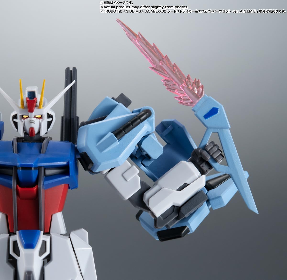 TAMASHII NATIONS Robot Spirits Mobile Suit Gundam SEED AQM/E-X02 Sword Striker & Effect Parts Set Version A.N.I.M.E. Approx. 6.5 inches (165 mm), ABS & PVC Pre-painted Action Figure