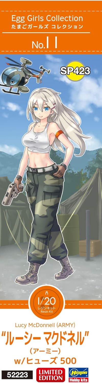 Hasegawa Egg Girls Collection No.11 1/20 Lucy McDonnell (Army) w/Fuse 500 Resin Figure & Non-Scale Plastic Model SP423