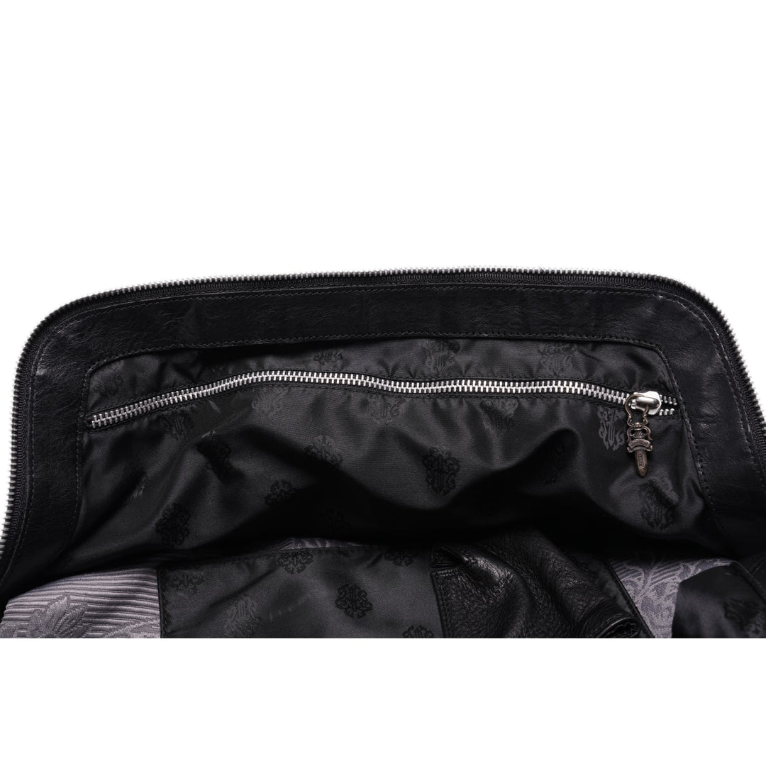 CHROME HEARTS 'XL DAGGER' BLACK NUBUCK BOWLING BAG