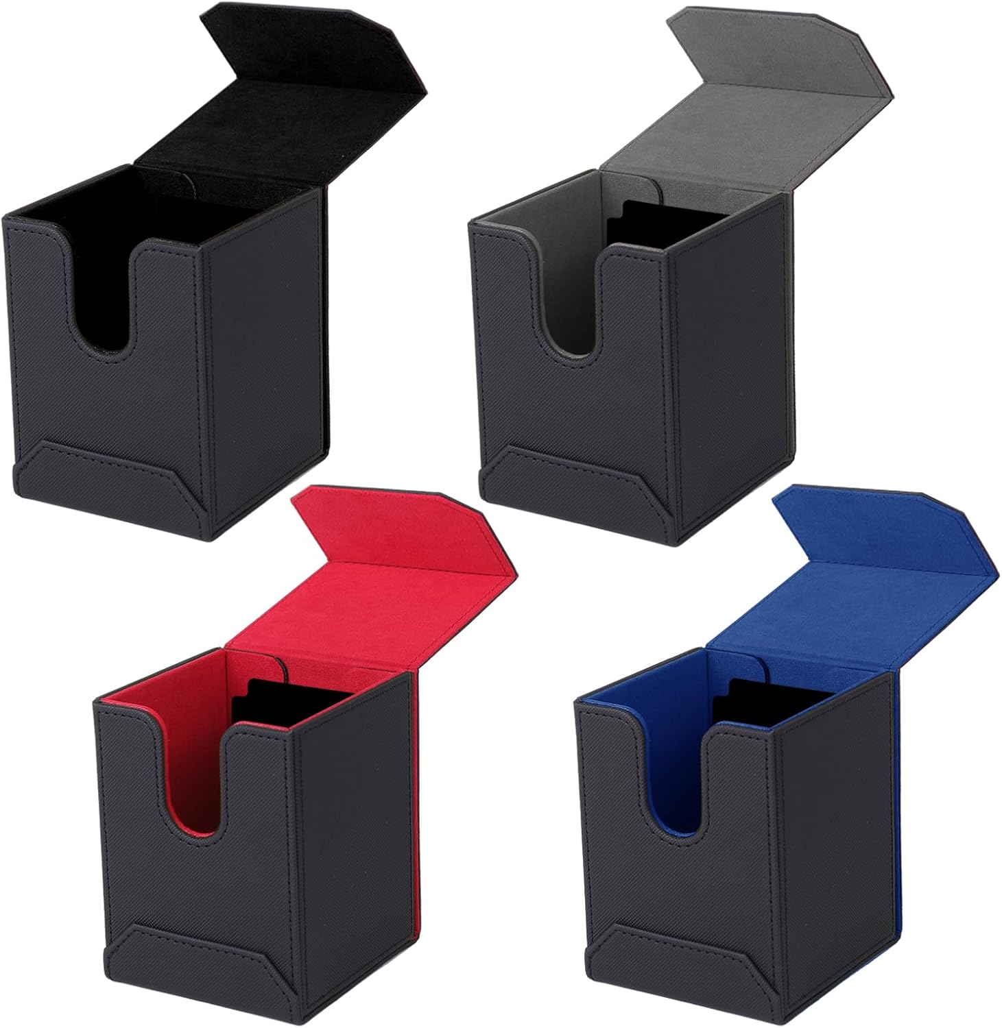 Bellevue Deck Case, Full Open Type, Trading Card Case, Card Separator, Magnet, Poker, Sleeve Compatible (Gray)