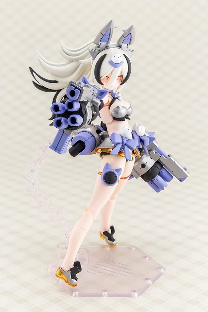 Kotobukiya Megami Device PUNI☆MOFU Silver Run, Total Height Approx. 6.3 inches (160 mm), 1/1 Scale Plastic Model