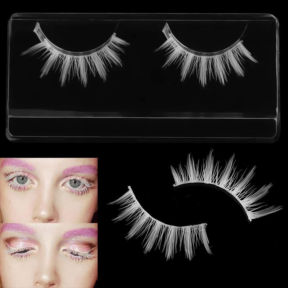 Beautiful White False Eyelashes Long Cross Eyelash Extensions False Eyelashes Cosplay Eye Makeup Tool