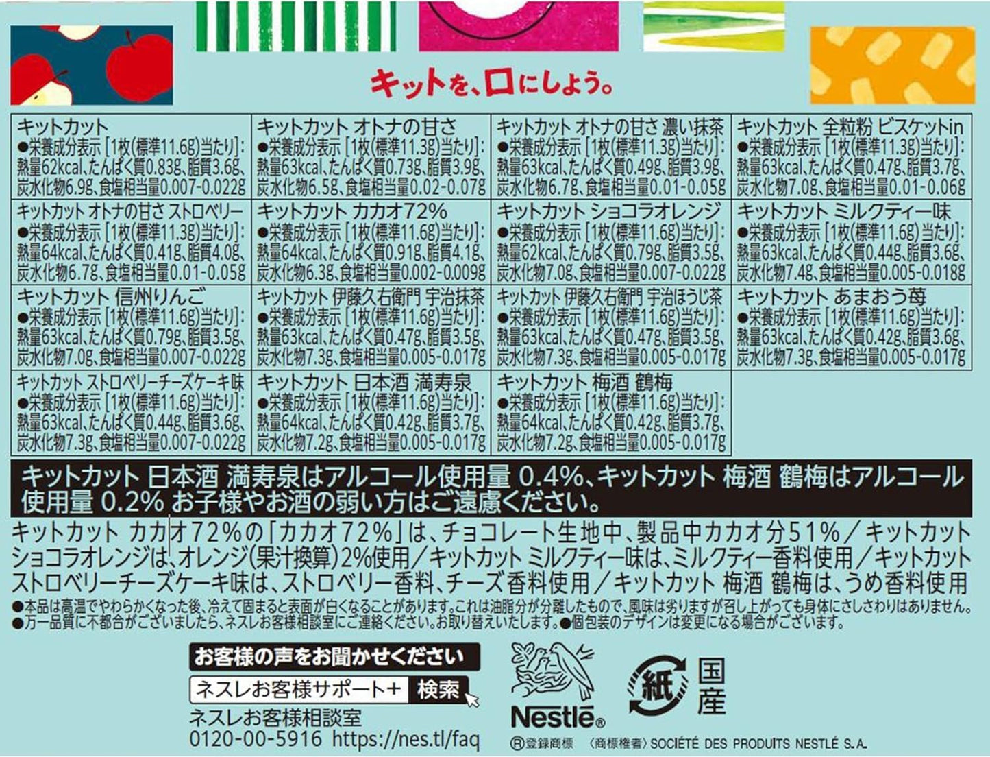 ネスレ キットカット ミニ バラエティパーティーボックス 70枚,チョコレート ※時期によりセット内容に変更あり