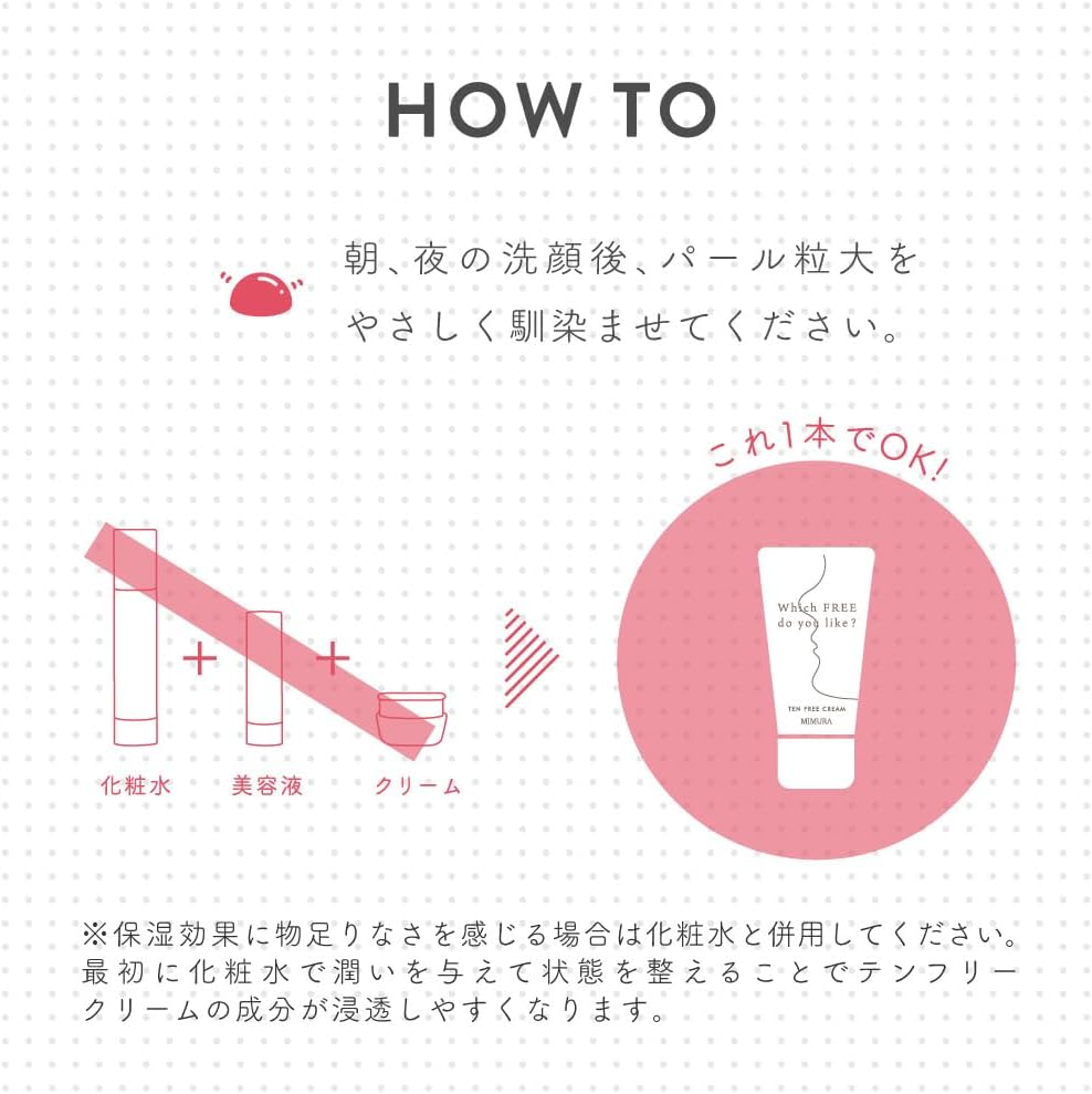 MIMURA LPS Formulated for Flickering Skin, Sensitive Skin, Tenfrey Cream, 10 Types of Free, All-in-One Cream, 2.1 oz (60 g)