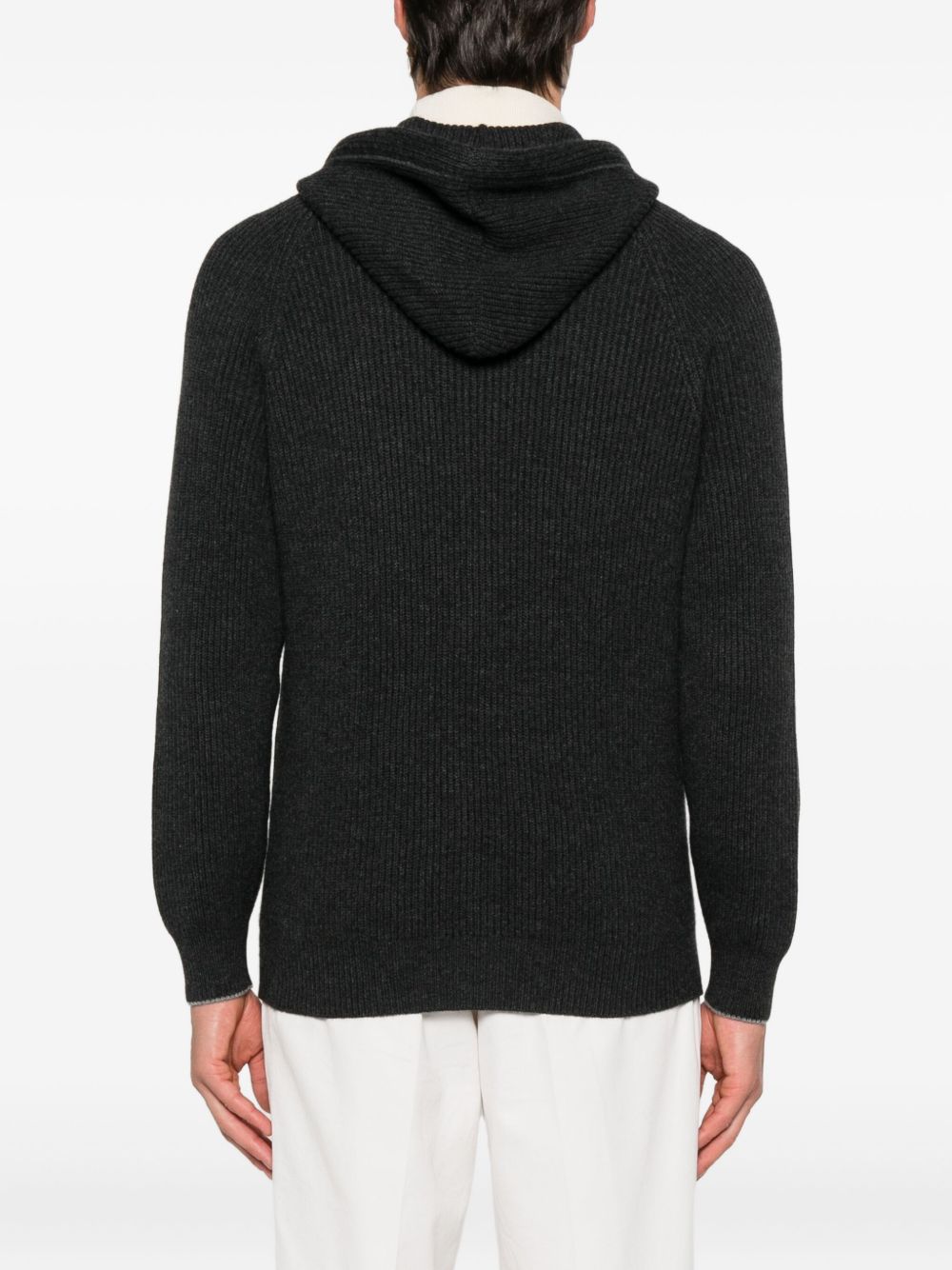 Brunello Brunello Cucinelli Cashmere Zipped Phoodie - Image 8
