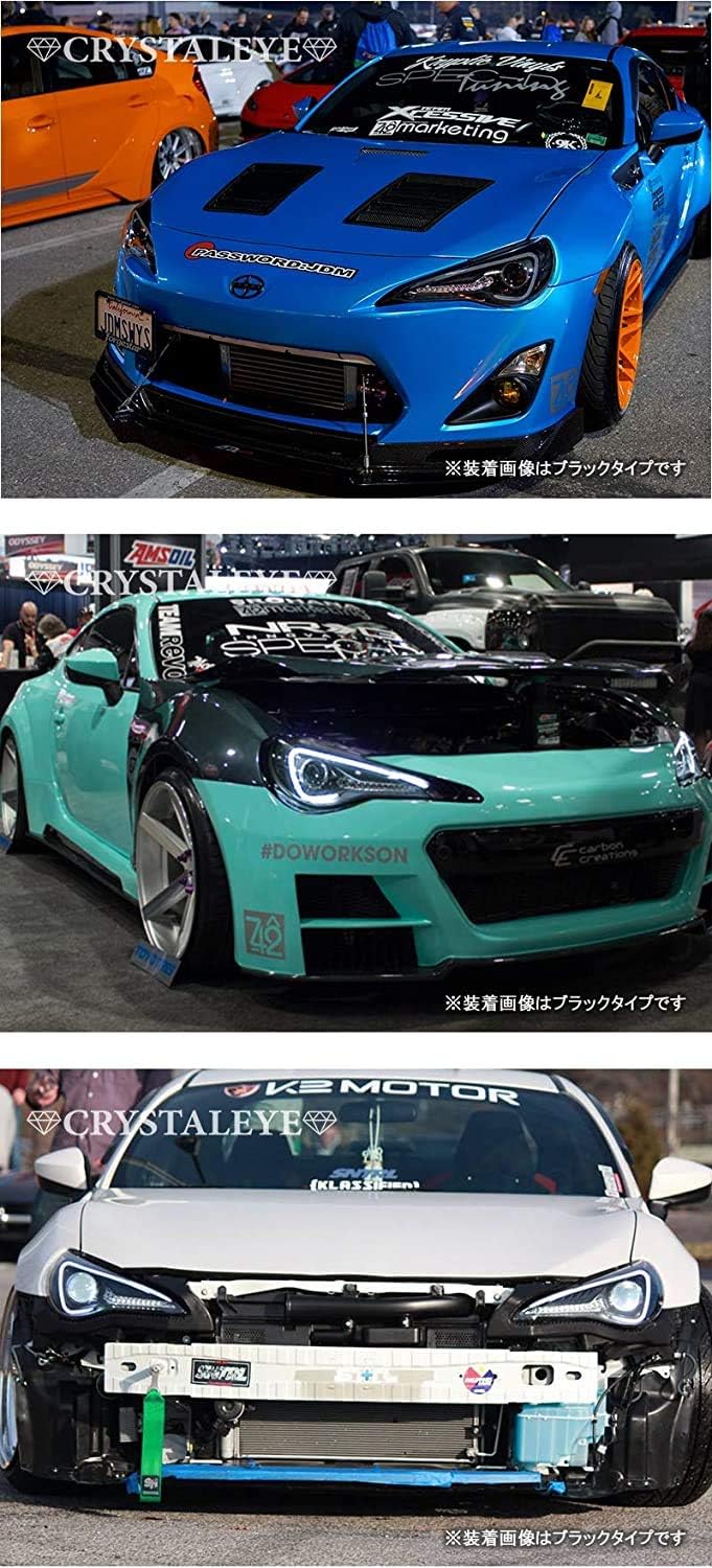 ZN6 86 Occitane ZC6 BRZ LED Light Bar Projector Headlight V3 Flowing Turn Signal for Early Term HID Vehicles [Black Type]