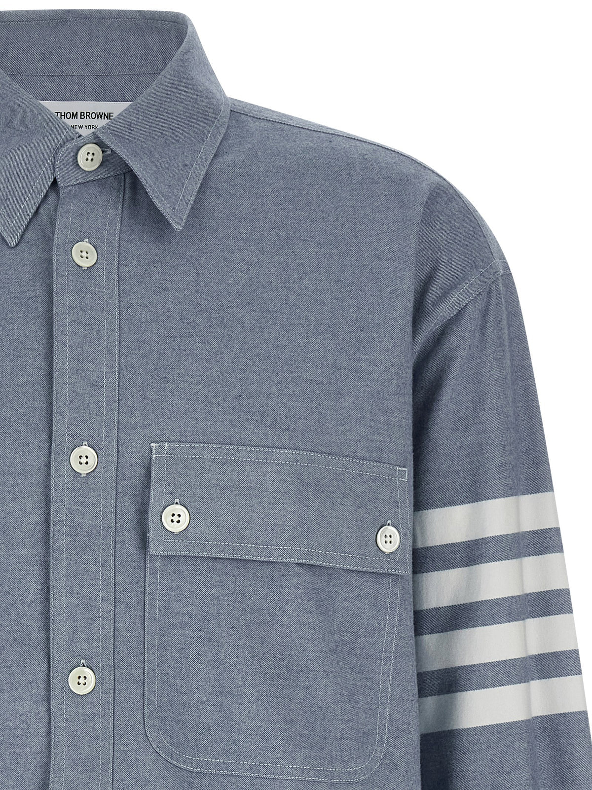 Thom Thom Browne '4 Bar'フランネルシャツ - Image 8