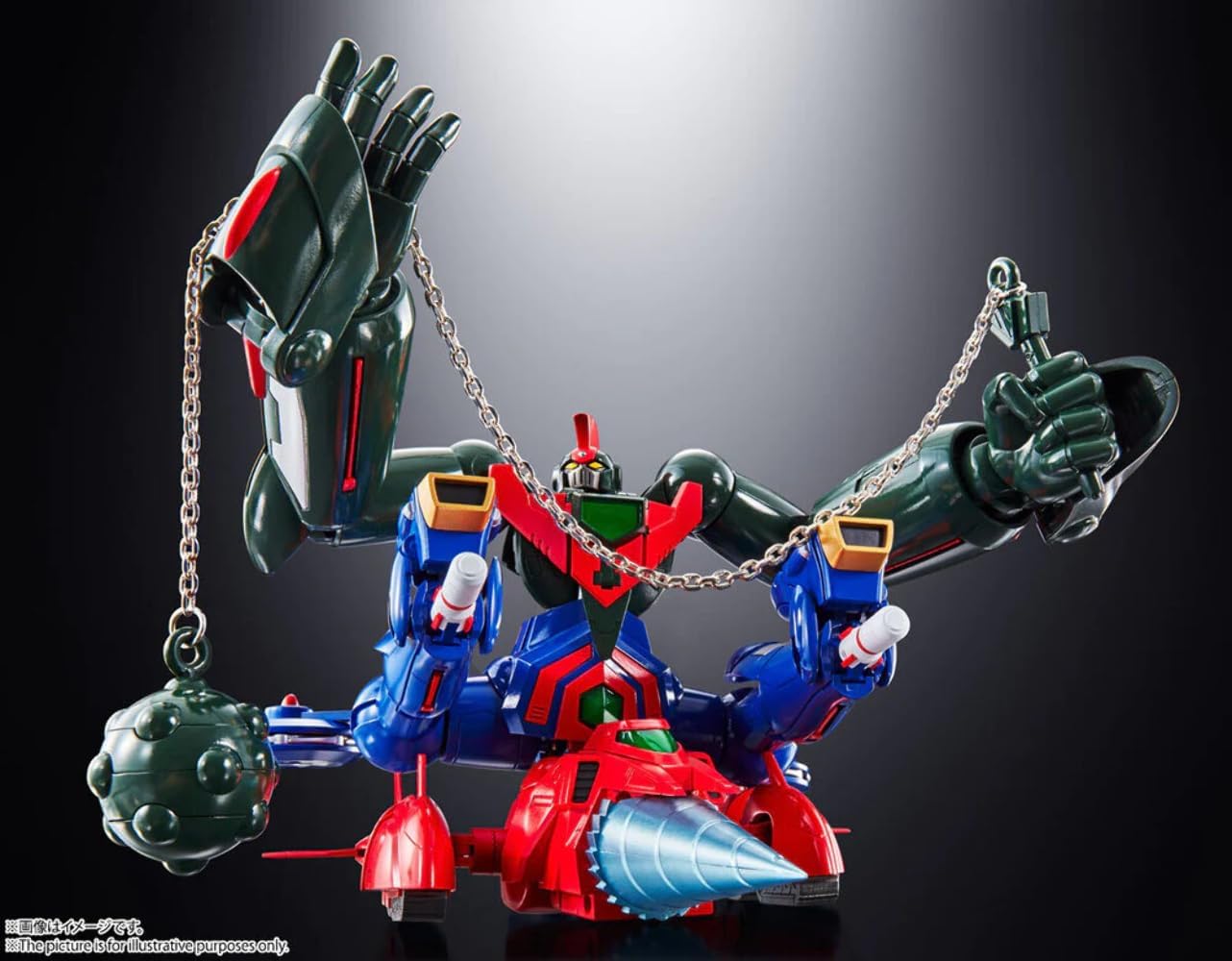 TAMASHII NATIONS Soul of Chogokin GX-96 Getter Robo Go, Approx. 7.1 inches (180 mm), ABS & Die-Cast & PVC Pre-Painted Action Figure