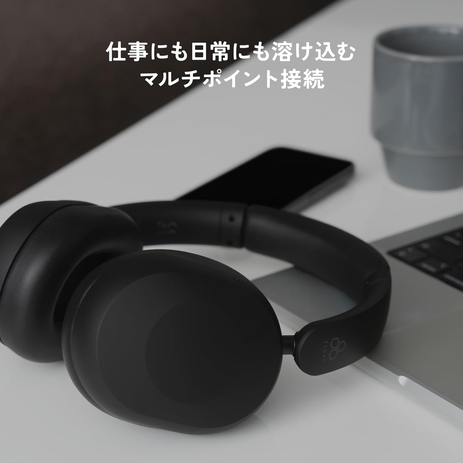 [Limited] Final UX1000 Bluetooth Wireless Headphones, Smart Package Specifications, Includes Bonus Sticker, Hybrid Noise Cancellation, Up to 70 Hours, Multi-Point Connection, Black