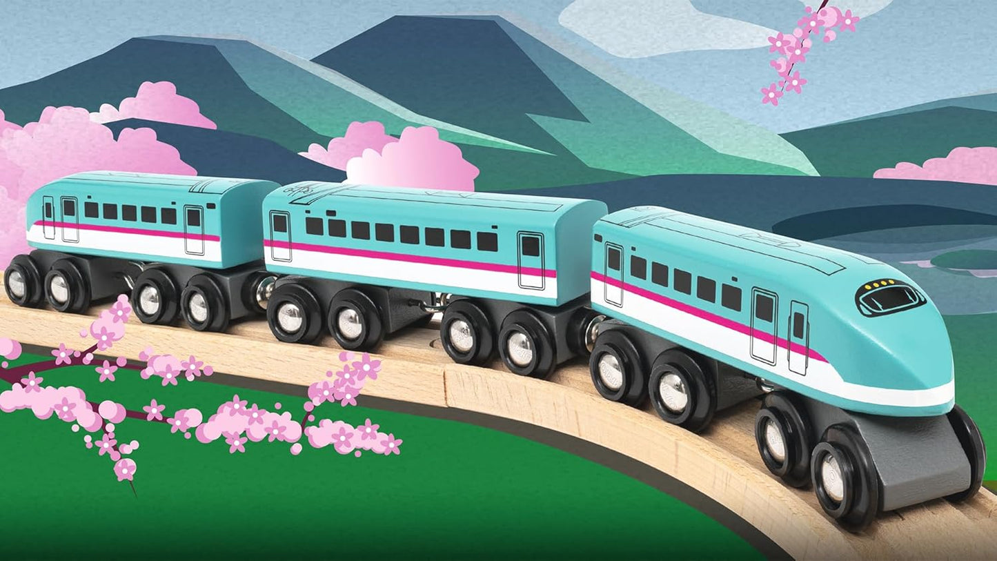 Brio (ブリオ) World Railway Series Shinkansen E5 Hayabusa 36086, Suitable for Ages 3 and Up, [Toy, Toy Vehicle, Wooden Toy, Train, Locomotive, Vehicle, Electric Vehicle, Gift (Birthday/Christmas)]