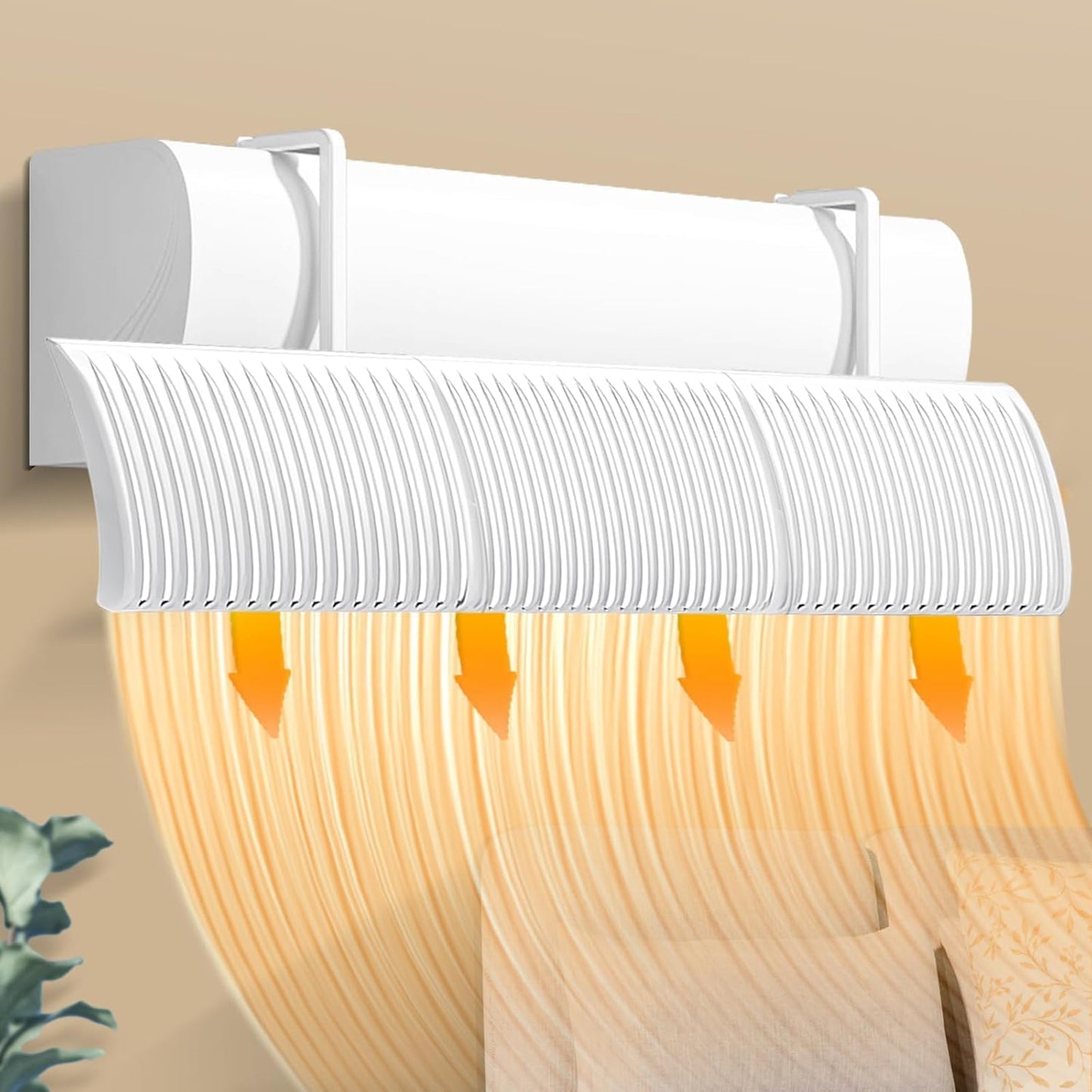 Air Conditioner Wind Shield Cover, Compatible with Heating, Drying, Saving on Heating Costs, General Use on Air Conditioning Louver, Protection Against Direct Wind, 180° Wind Direction
